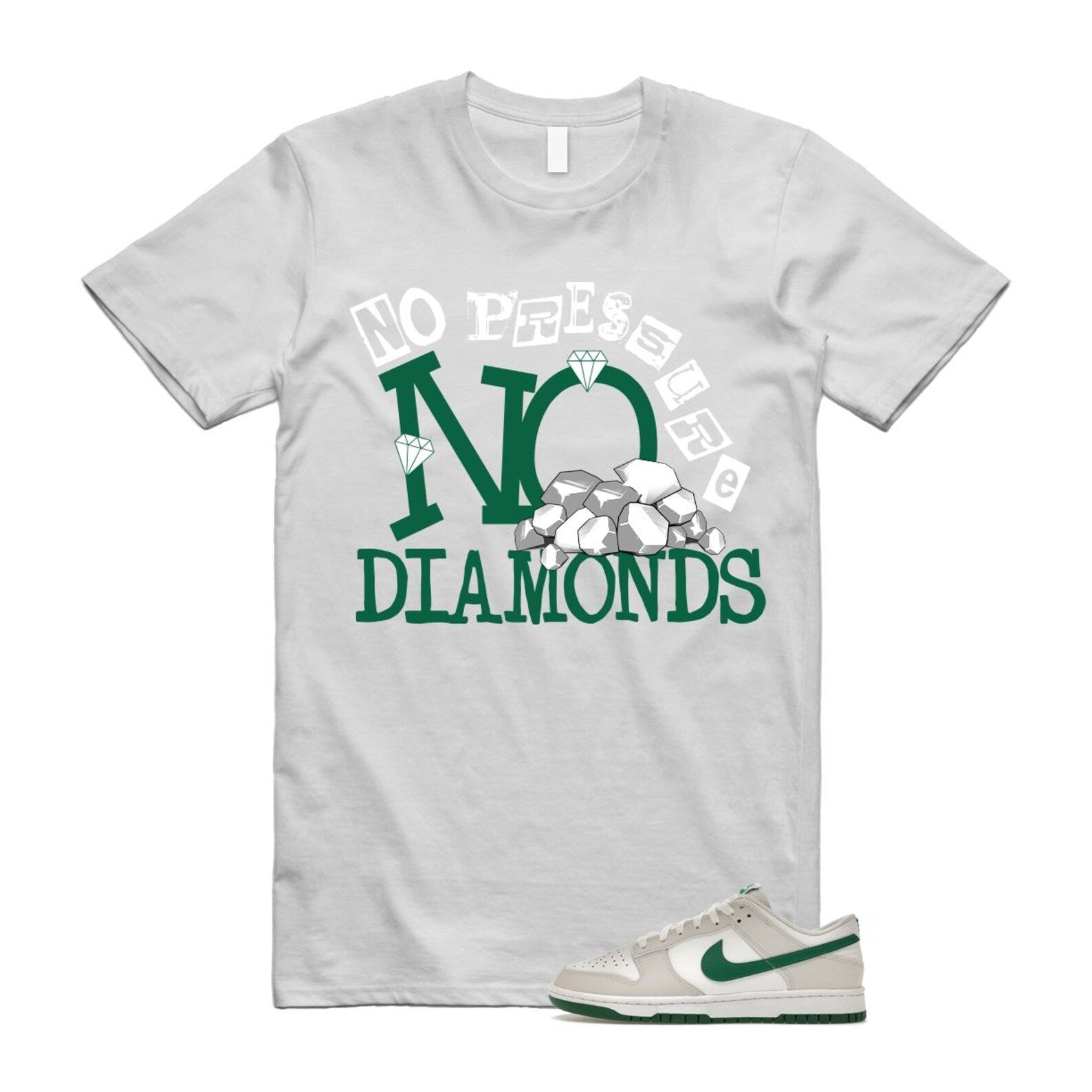 Dunk Summit White Malachite Low Retro T Shirt Match DIAMOND ,DV0831-107 T-Shirt, Sneaker Match Tee