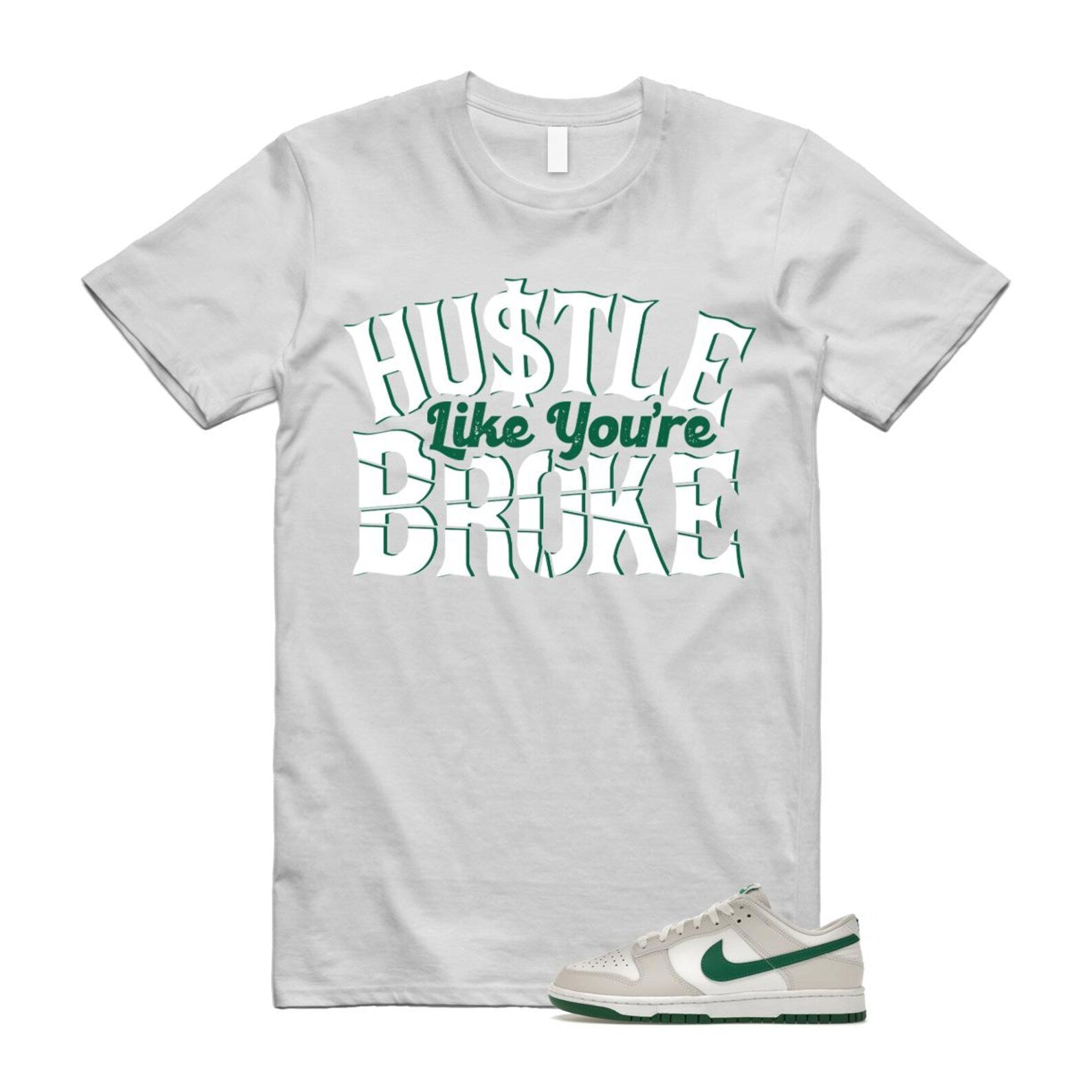Dunk Summit White Malachite Low Retro T Shirt Match BROKE ,DV0831-107 T-Shirt, Sneaker Match Tee