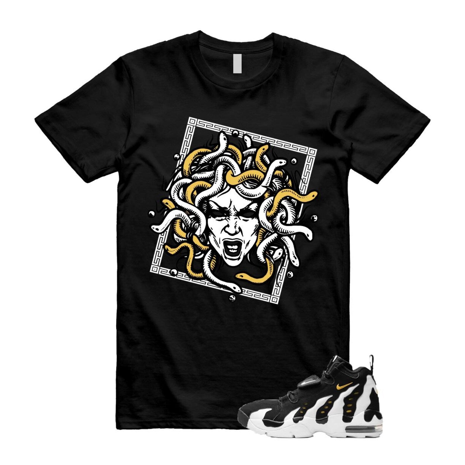 Air DT Max 96 Black White Varsity Maize T Shirt Match SHM ,HM8249-001 T-Shirt, Sneaker Match Tee