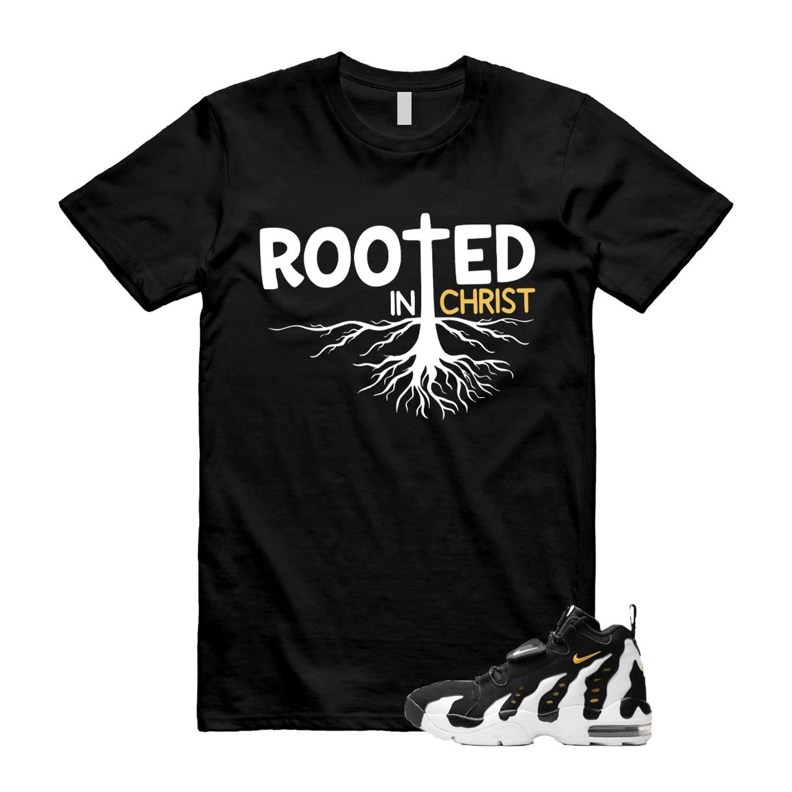 Air DT Max 96 Black White Varsity Maize T Shirt Match ROOTED ,HM8249-001 T-Shirt, Sneaker Match Tee