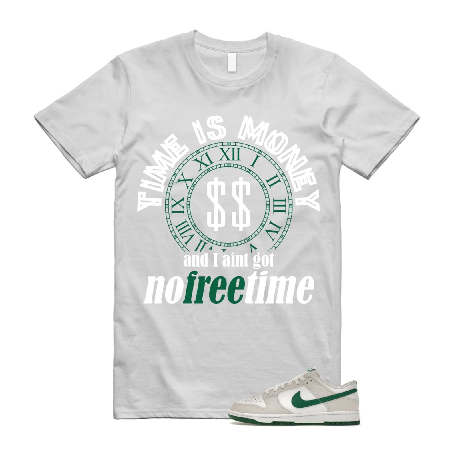Dunk Summit White Malachite Low Retro T Shirt Match FREE TIME ,DV0831-107 T-Shirt, Sneaker Match Tee