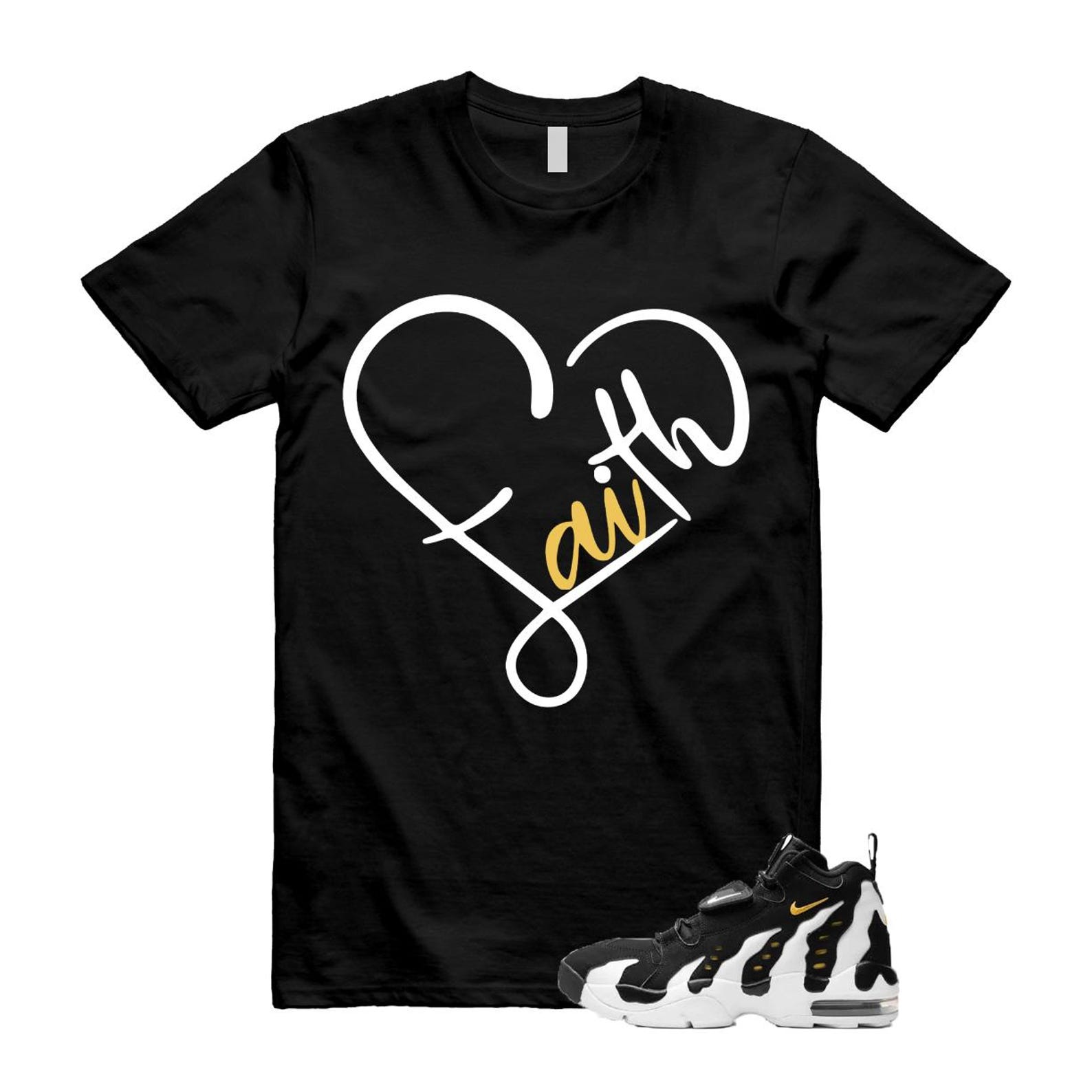 Air DT Max 96 Black White Varsity Maize T Shirt Match FAITH ,HM8249-001 T-Shirt, Sneaker Match Tee