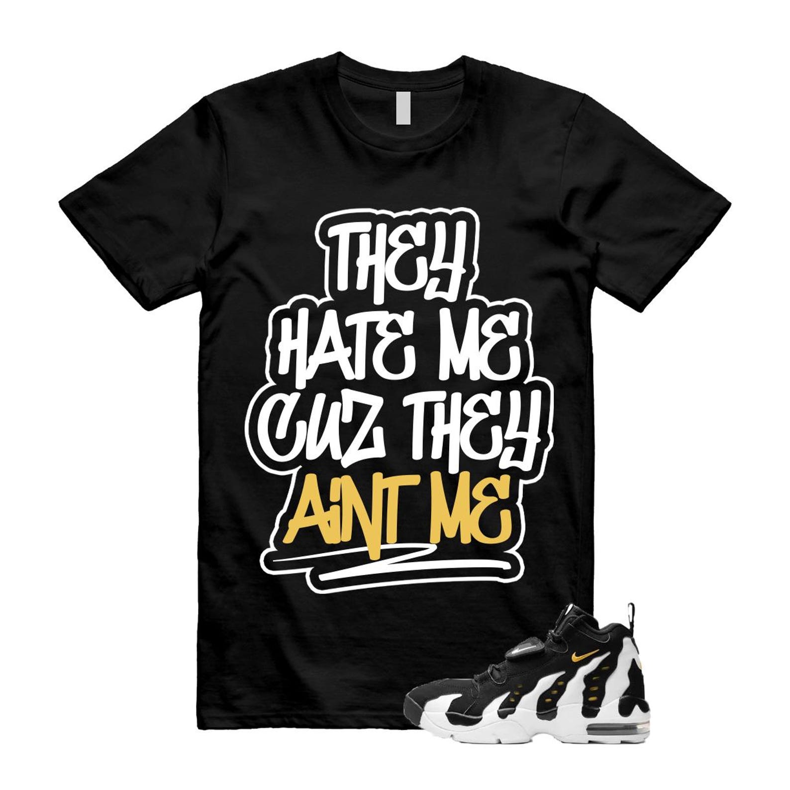 Air DT Max 96 Black White Varsity Maize T Shirt Match AINT ME ,HM8249-001 T-Shirt, Sneaker Match Tee