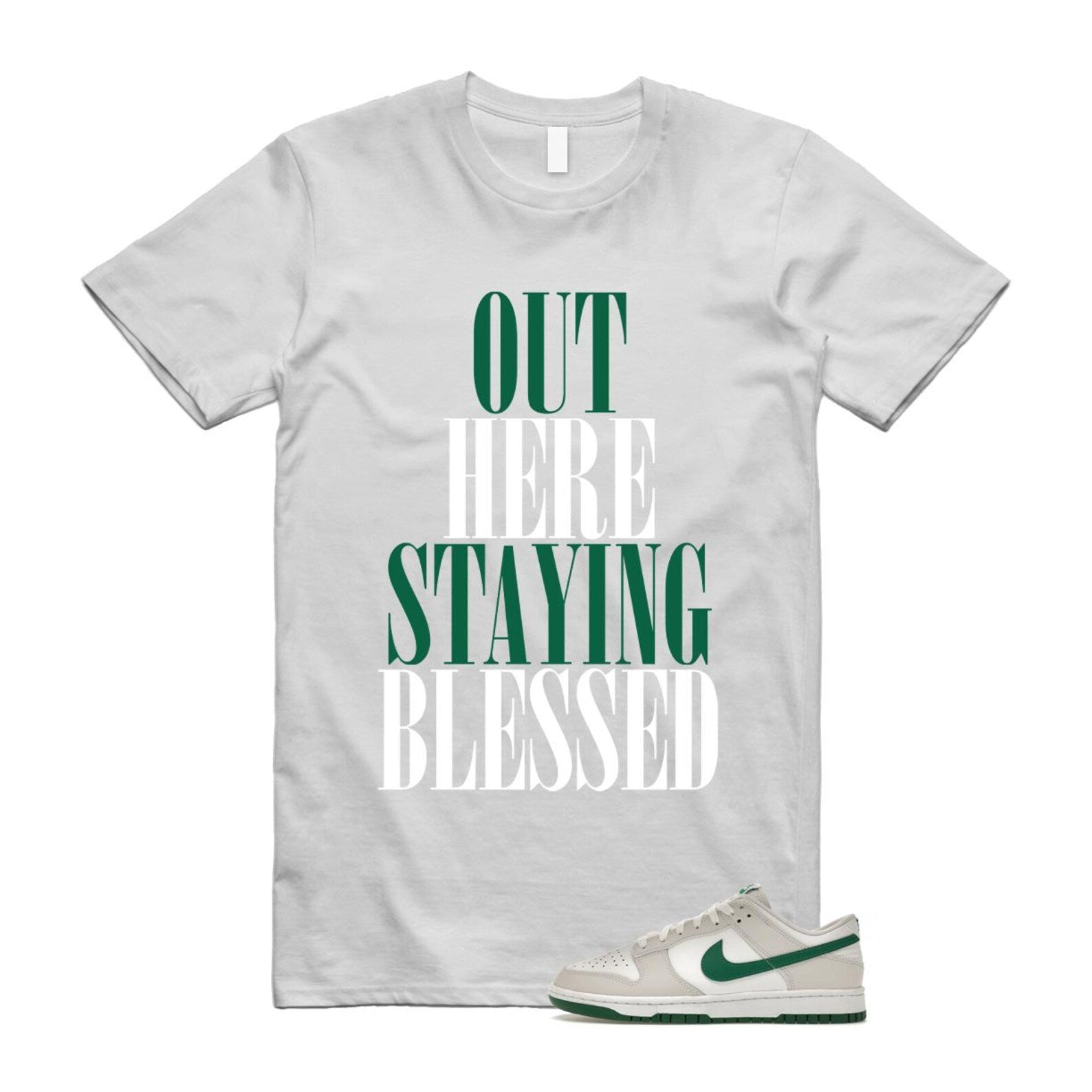 Dunk Summit White Malachite Low Retro T Shirt Match STAYBLS ,DV0831-107 T-Shirt, Sneaker Match Tee