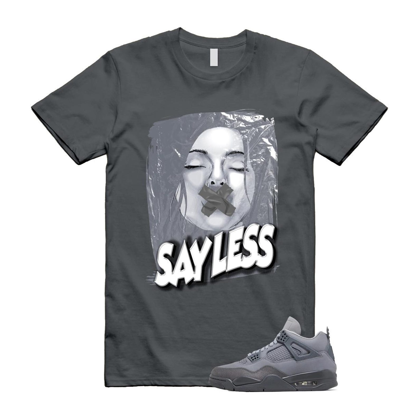 4 Wet Cement Smoke Iron Grey Retro SE T Shirt Match SL ,FQ7928-001 T-Shirt, Sneaker Match Tee