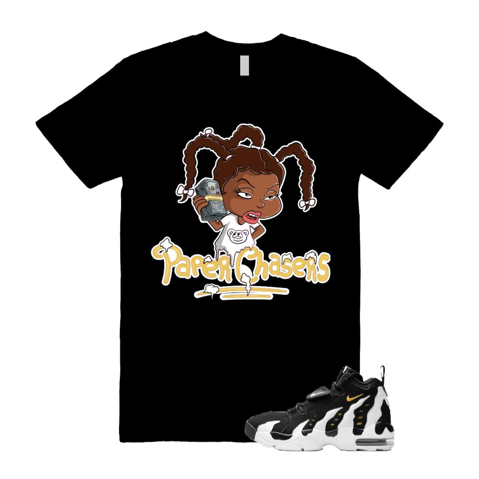 Air DT Max 96 Black White Varsity Maize T Shirt Match PC ,HM8249-001 T-Shirt, Sneaker Match Tee