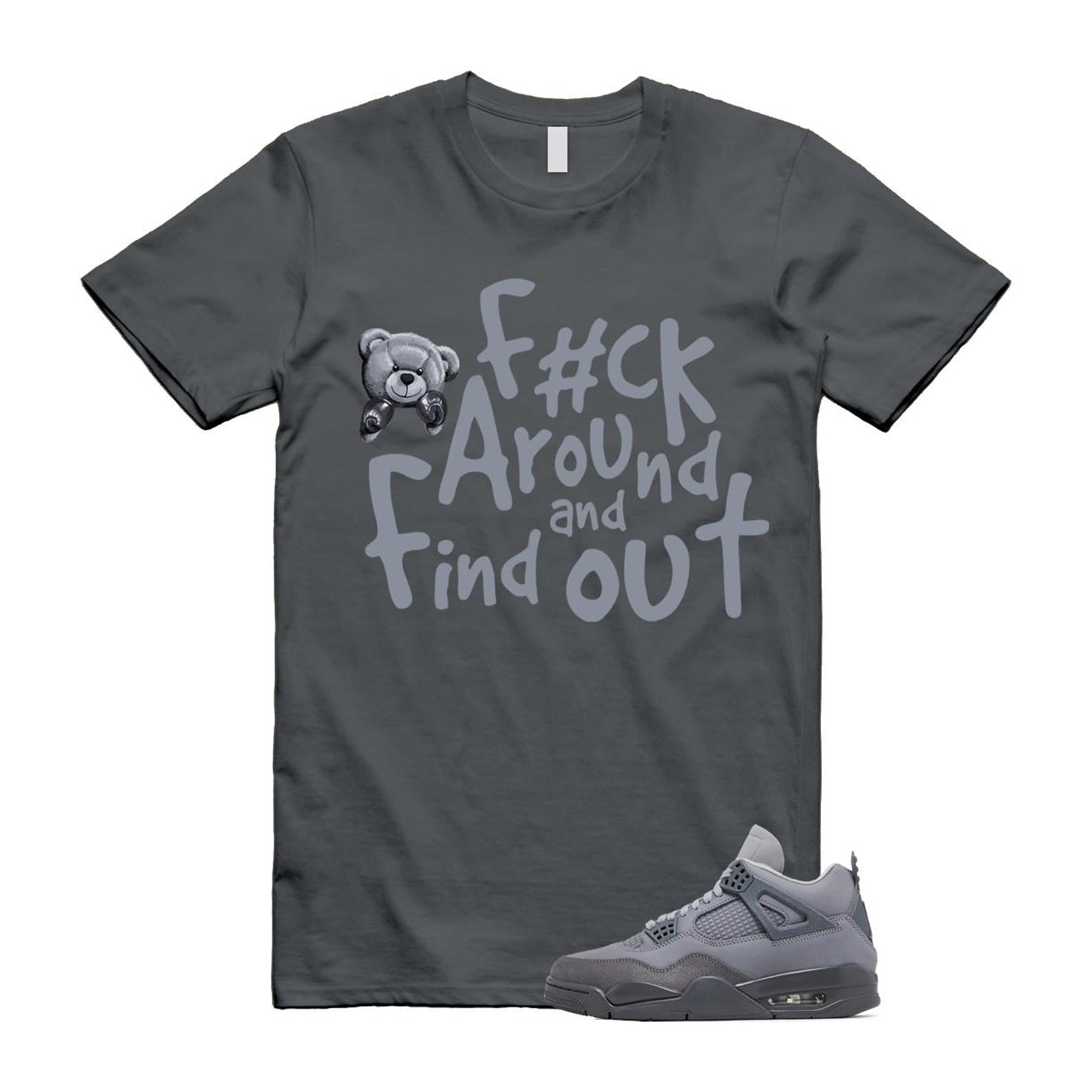 4 Wet Cement Smoke Iron Grey Retro SE T Shirt Match FCK ,FQ7928-001 T-Shirt, Sneaker Match Tee