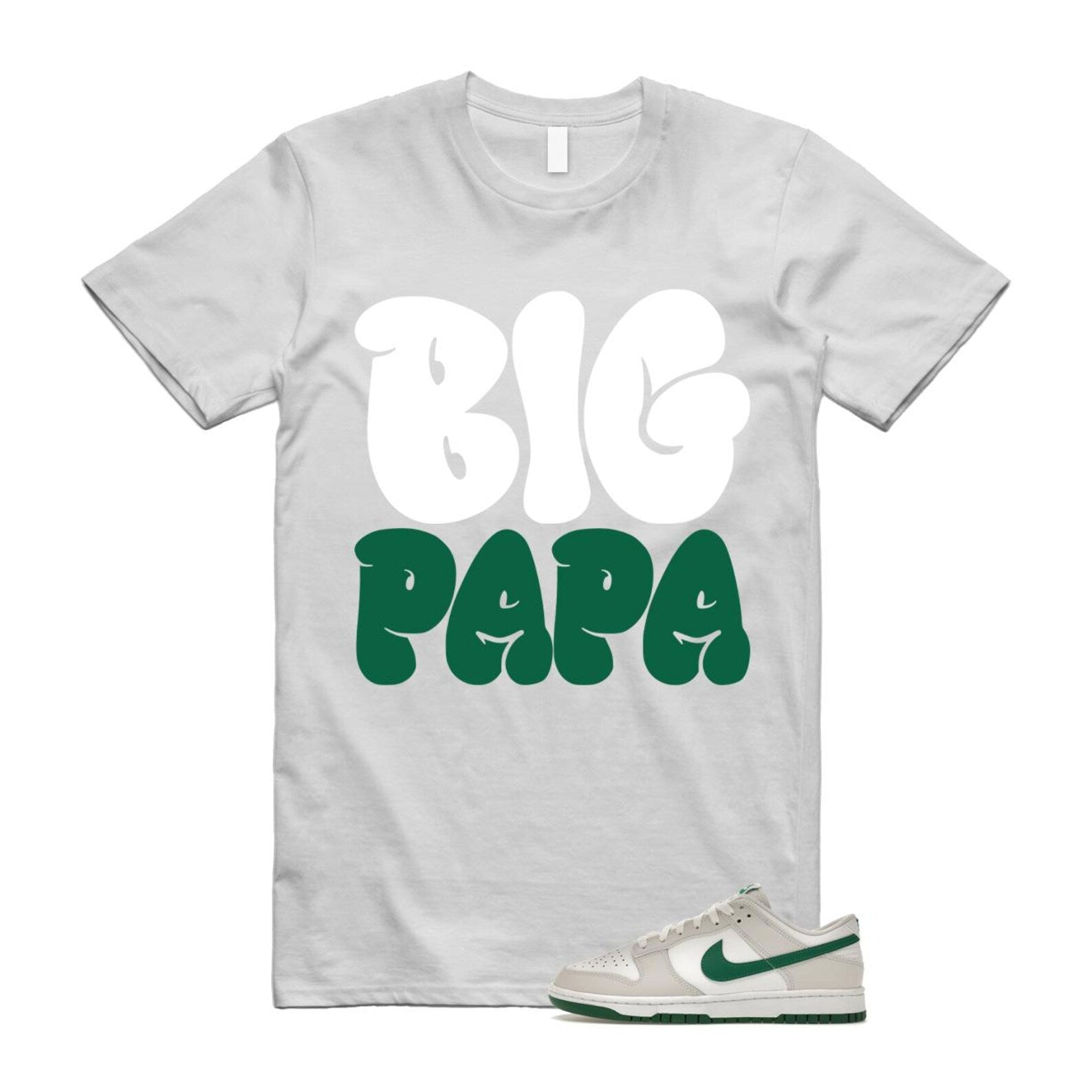 Dunk Summit White Malachite Low Retro T Shirt Match PAPA ,DV0831-107 T-Shirt, Sneaker Match Tee