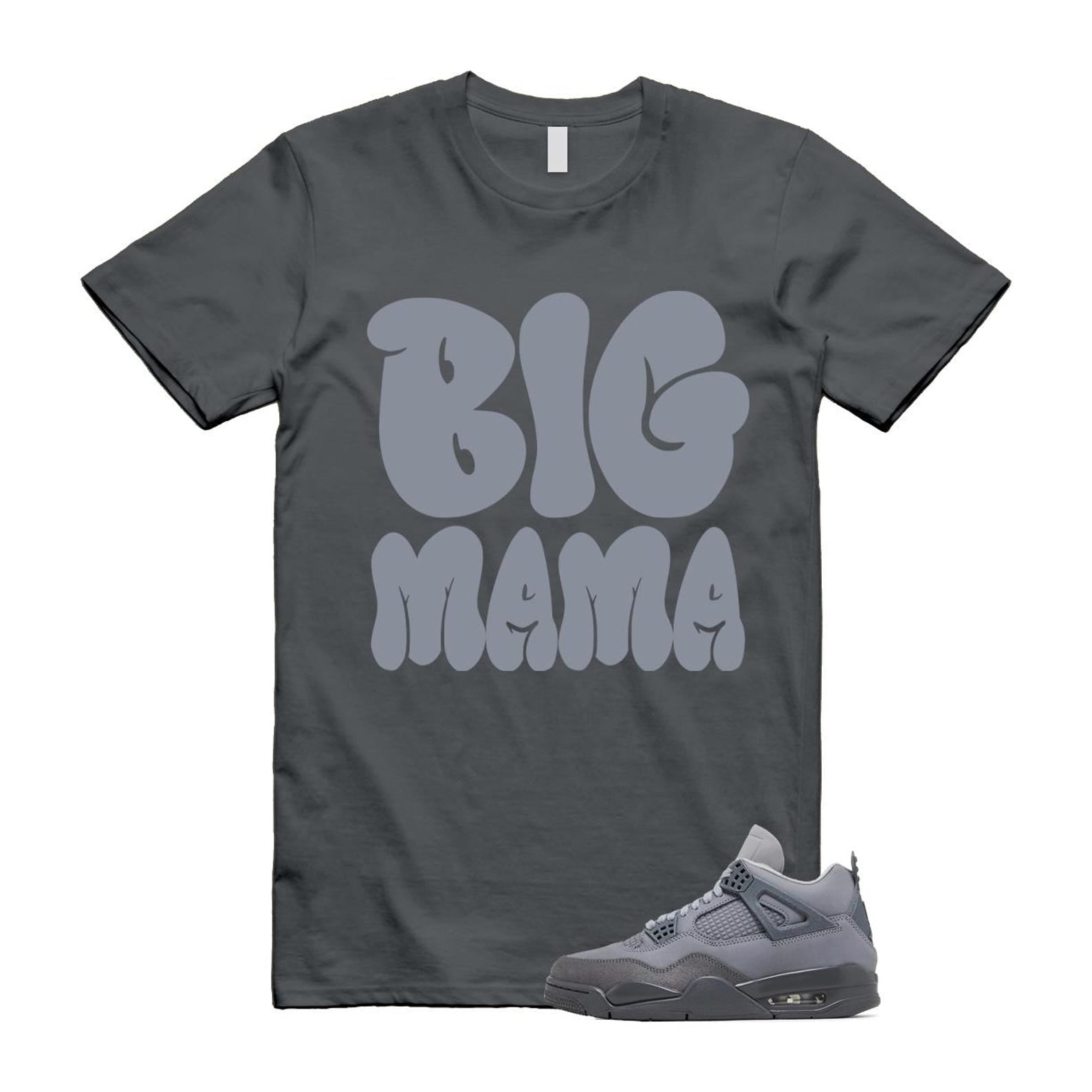 4 Wet Cement Smoke Iron Grey Retro SE T Shirt Match MAMA ,FQ7928-001 T-Shirt, Sneaker Match Tee