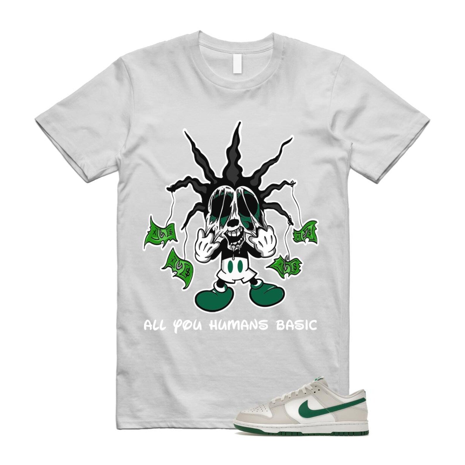 Dunk Summit White Malachite Low Retro T Shirt Match HOOK ,DV0831-107 T-Shirt, Sneaker Match Tee