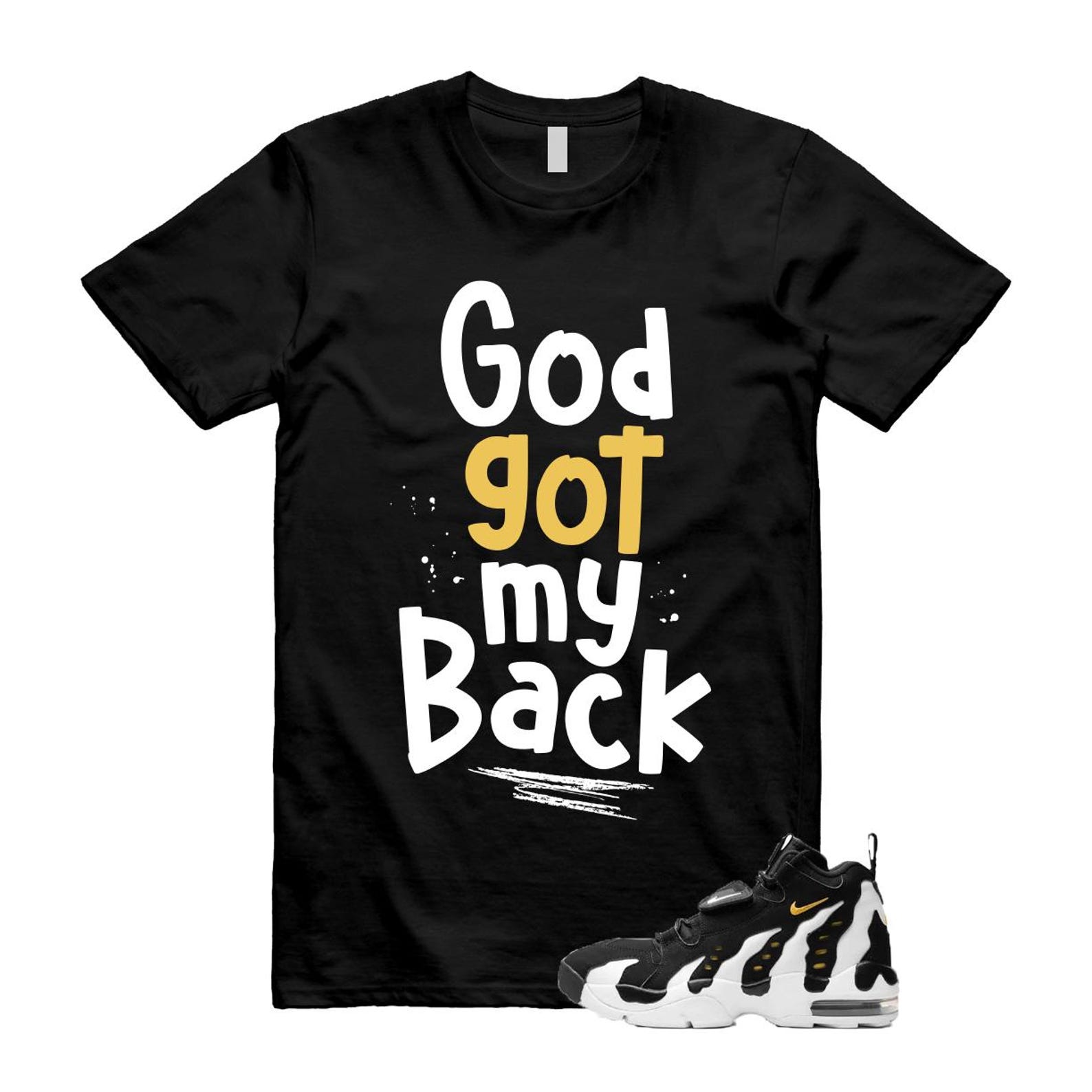 Air DT Max 96 Black White Varsity Maize T Shirt Match GOD ,HM8249-001 T-Shirt, Sneaker Match Tee
