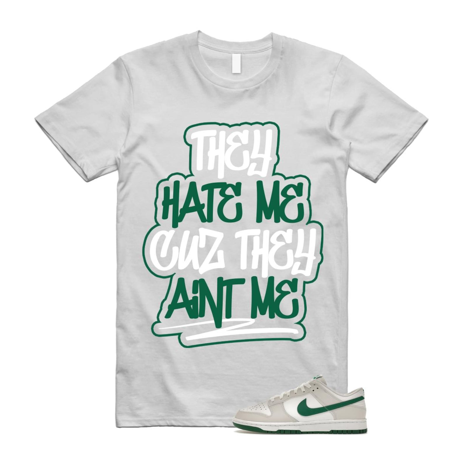 Dunk Summit White Malachite Low Retro T Shirt Match AINT ME ,DV0831-107 T-Shirt, Sneaker Match Tee