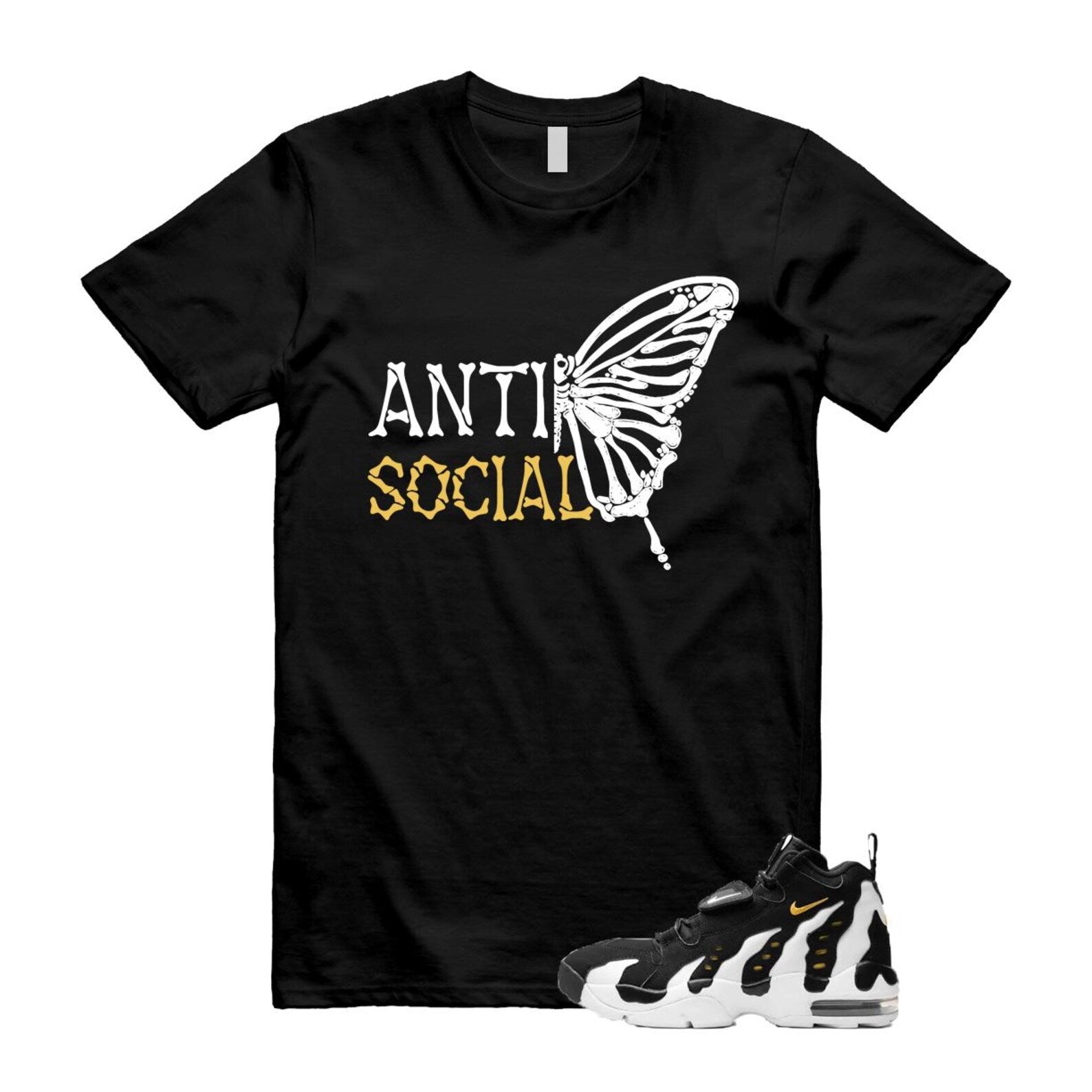 Air DT Max 96 Black White Varsity Maize T Shirt Match ASB ,HM8249-001 T-Shirt, Sneaker Match Tee