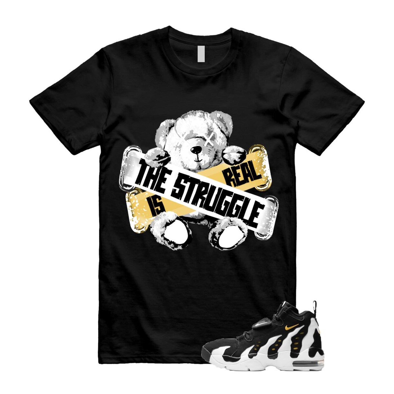 Air DT Max 96 Black White Varsity Maize T Shirt Match TSIR ,HM8249-001 T-Shirt, Sneaker Match Tee
