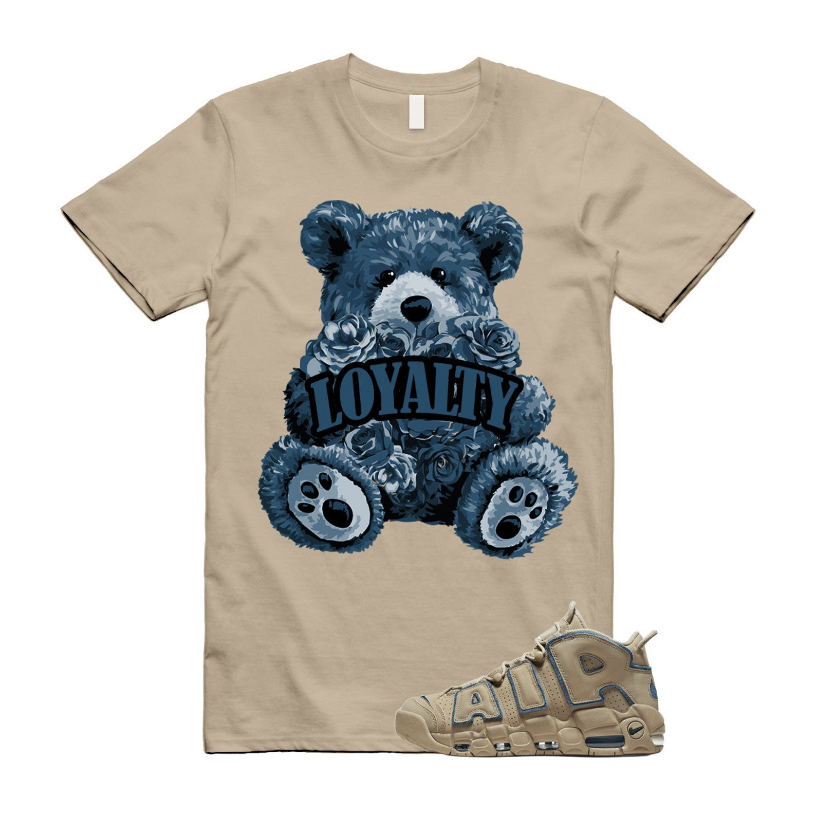 Uptempo 96 Limestone Valerian Blue Air More T Shirt Match LYLTY ,DV6993-200 T-Shirt, Sneaker Match Tee
