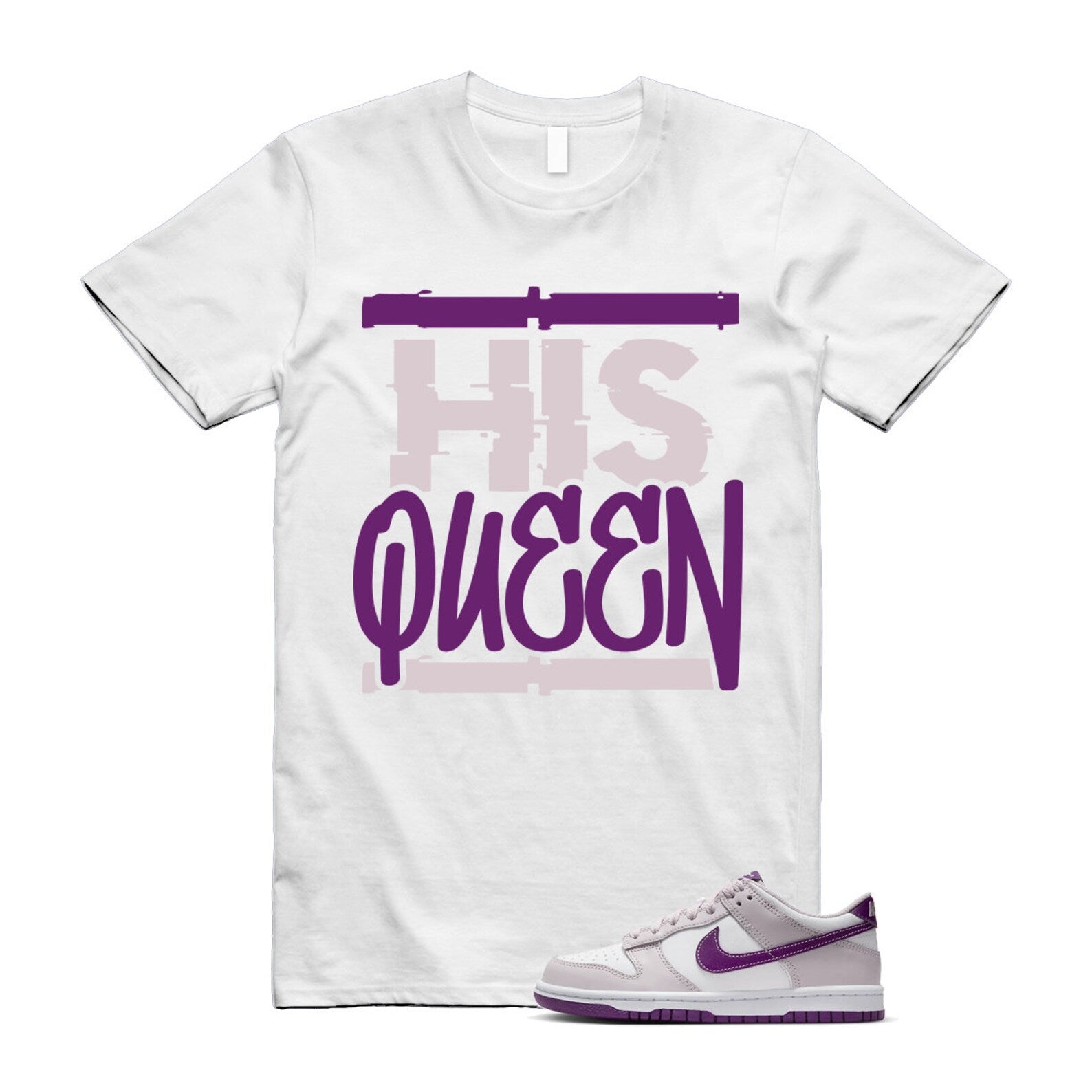 Dunk Platinum Violet Viotech White Low T Shirt Match HQ ,FB9109-104 T-Shirt, Sneaker Match Tee