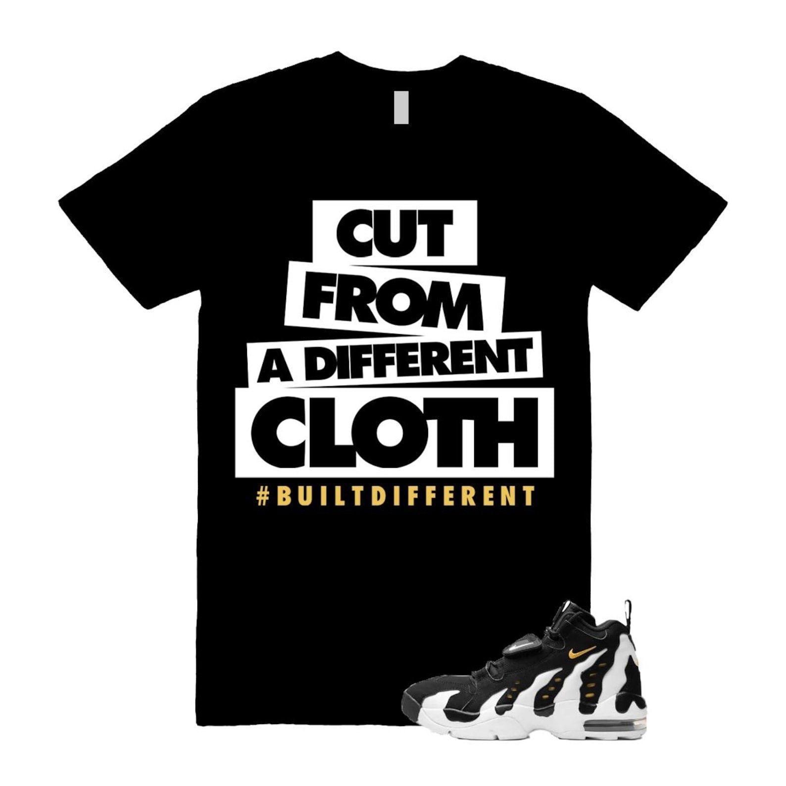 Air DT Max 96 Black White Varsity Maize T Shirt Match CLOTH ,HM8249-001 T-Shirt, Sneaker Match Tee