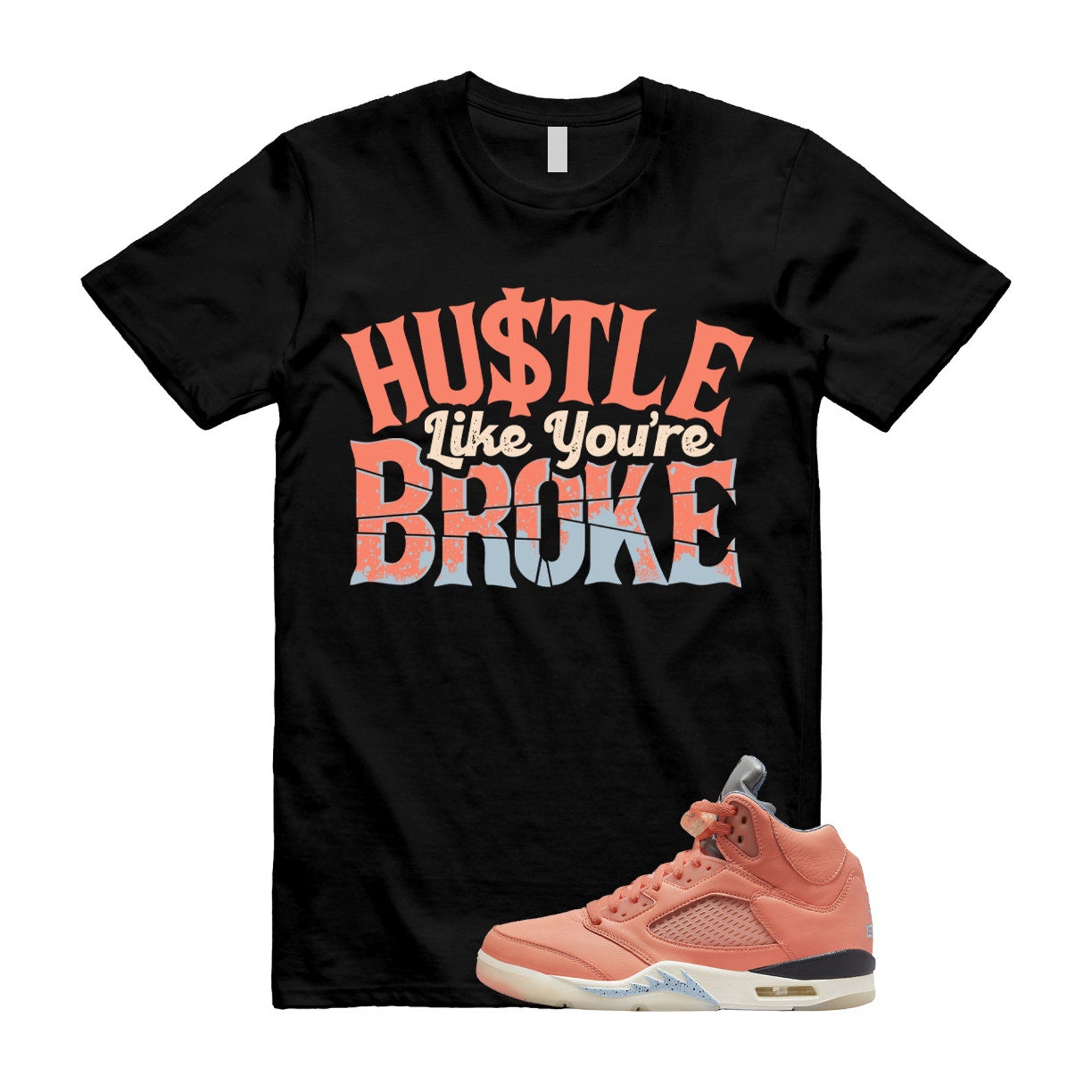 Crimson Bliss 5 DJ Khaled Leche Blue Sail We The Best Retro T Shirt Match BROKE ,DV4982-641 T-Shirt, Sneaker Match Tee