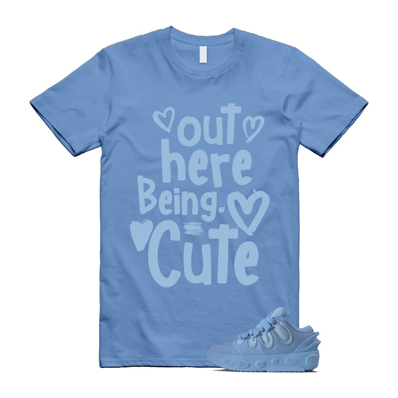 LaMelo Ball Amour 1 of 1 Team Light Blue T Shirt Match Out Here Being Cute ,310872-01 T-Shirt, Sneaker Match Tee