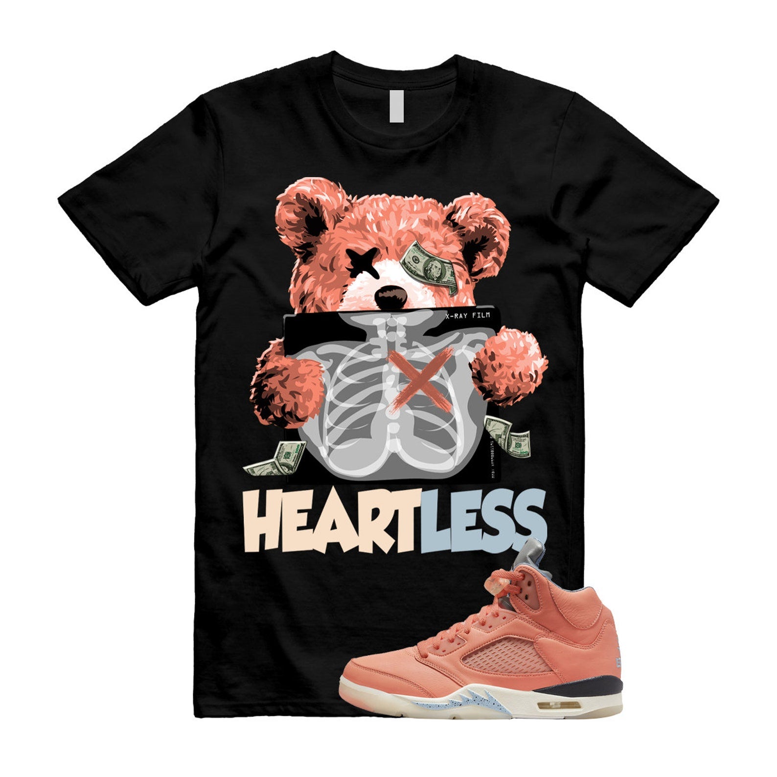 Crimson Bliss 5 DJ Khaled Leche Blue Sail We The Best Retro T Shirt Match HEART ,DV4982-641 T-Shirt, Sneaker Match Tee