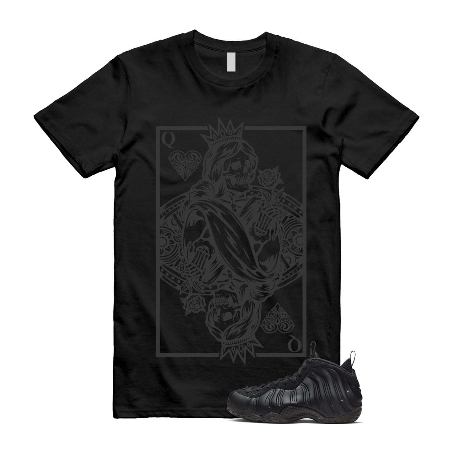 Foamposite Anthracite Air One Black T Shirt Match QC ,FD5855-001 T-Shirt, Sneaker Match Tee