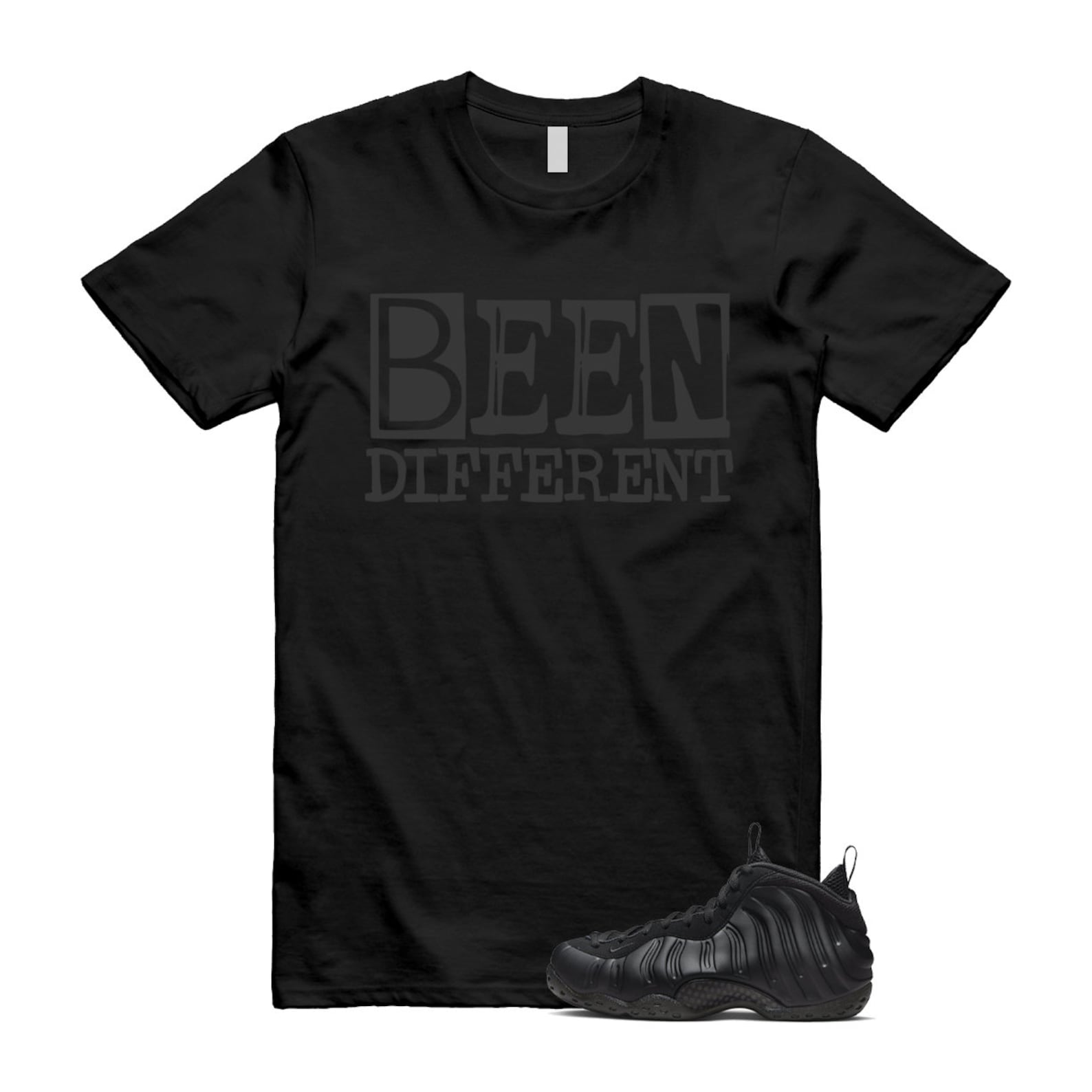Foamposite Anthracite Air One Black T Shirt Match BEEN ,FD5855-001 T-Shirt, Sneaker Match Tee