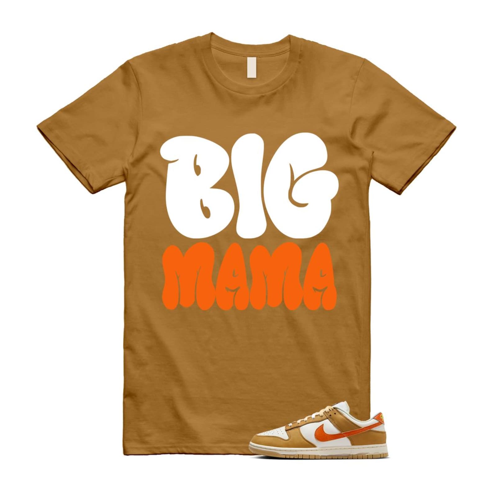 Dunk Wheat Safety Orange Sail Coconut Milk Low Retro T Shirt Match MAMA ,HM3729-181 T-Shirt, Sneaker Match Tee