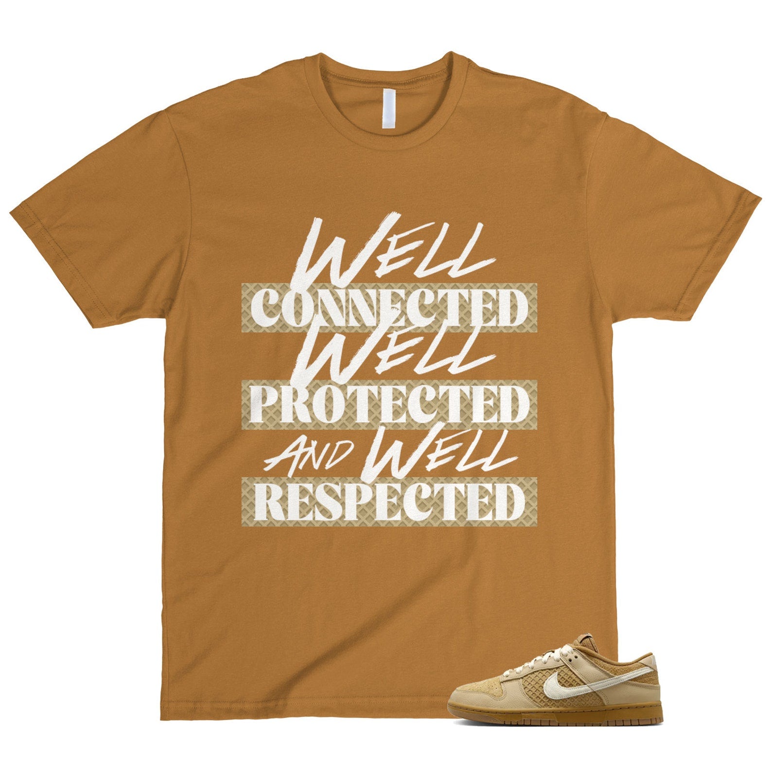 Dunk Waffle Wheat Coconut Milk Sesame Black Total Orange Low T Shirt Match WELL ,FZ4041-744 T-Shirt, Sneaker Match Tee