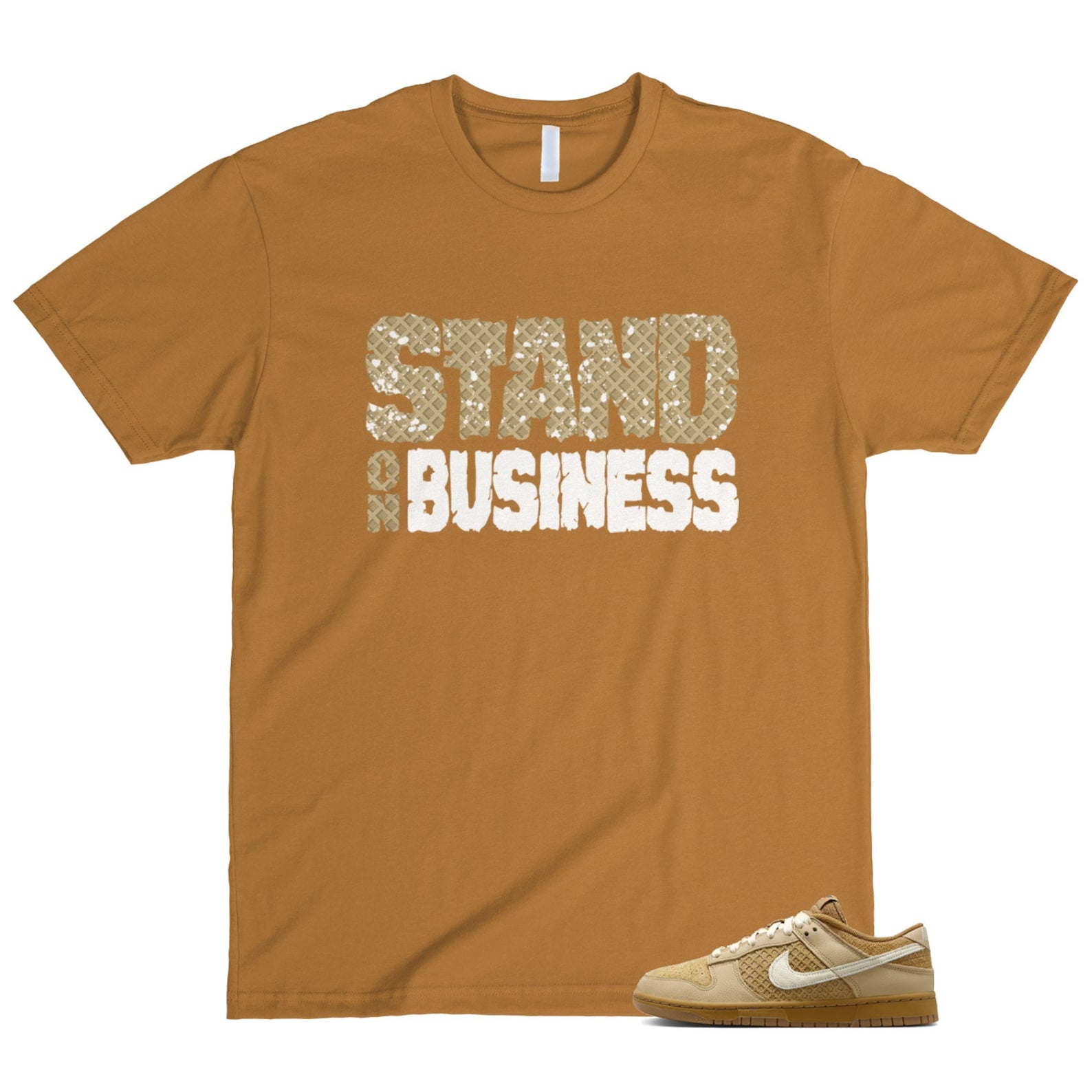 Dunk Waffle Wheat Coconut Milk Sesame Black Total Orange Low T Shirt Match Stand On Business ,FZ4041-744 T-Shirt, Sneaker Match Tee