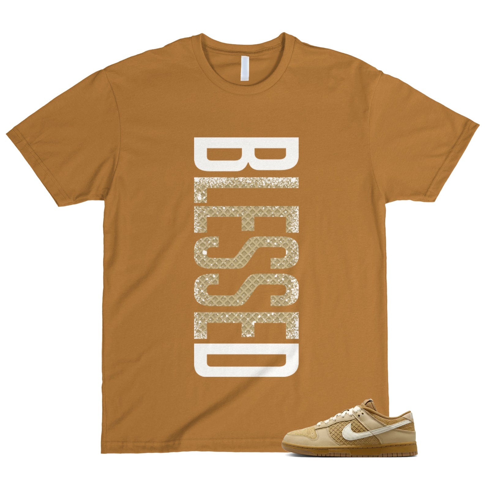 Dunk Waffle Wheat Coconut Milk Sesame Black Total Orange Low T Shirt Match VERTBLS ,FZ4041-744 T-Shirt, Sneaker Match Tee