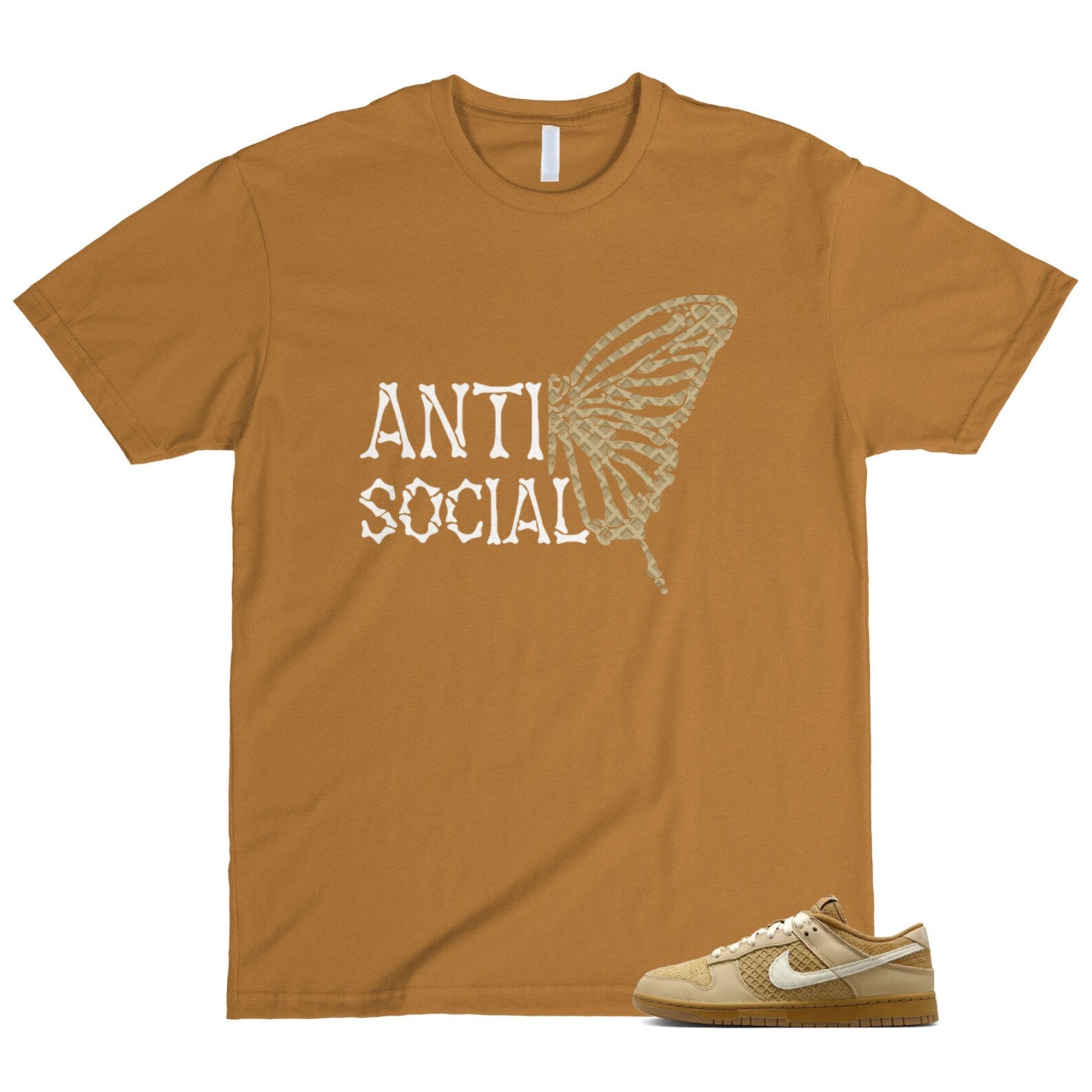 Dunk Waffle Wheat Coconut Milk Sesame Black Total Orange Low T Shirt Match ASB ,FZ4041-744 T-Shirt, Sneaker Match Tee