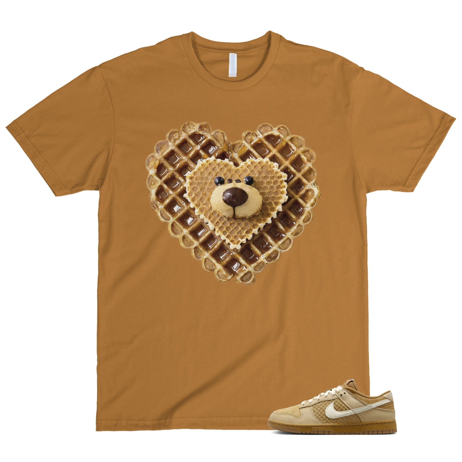 Dunk Waffle Wheat Coconut Milk Sesame Black Total Orange Low T Shirt Match W1 ,FZ4041-744 T-Shirt, Sneaker Match Tee