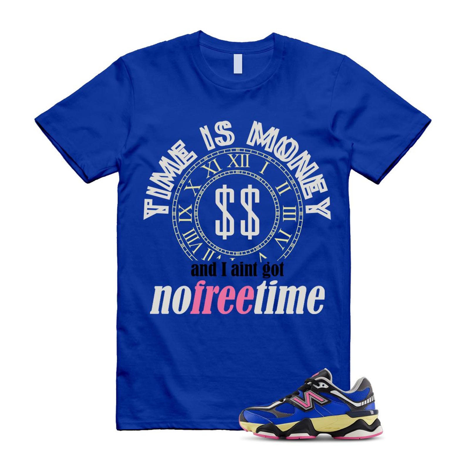 9060 Blue Oasis Real Pink Black T Shirt Match FREE TIME ,GC9060BP T-Shirt, Sneaker Match Tee
