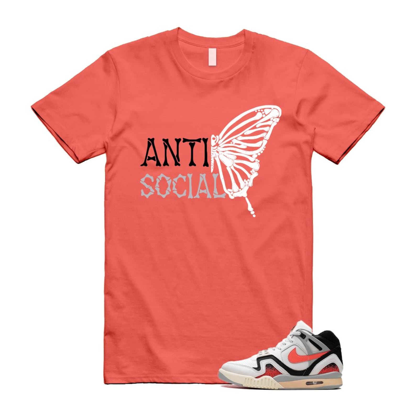 Hot Lava Air Tech Challenge II Phantom Black Pale Ivory T Shirt Match ASB ,FZ9033-001 T-Shirt, Sneaker Match Tee