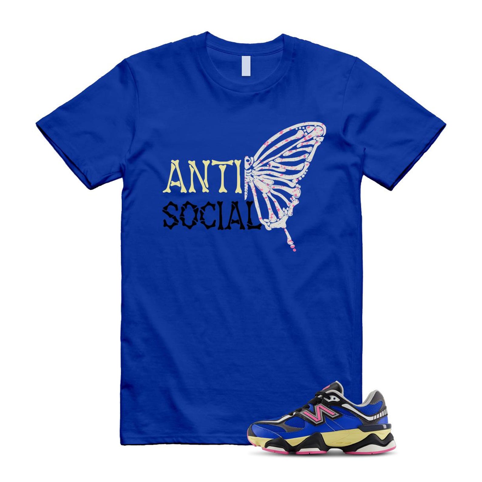 9060 Blue Oasis Real Pink Black T Shirt Match ASB ,GC9060BP T-Shirt, Sneaker Match Tee