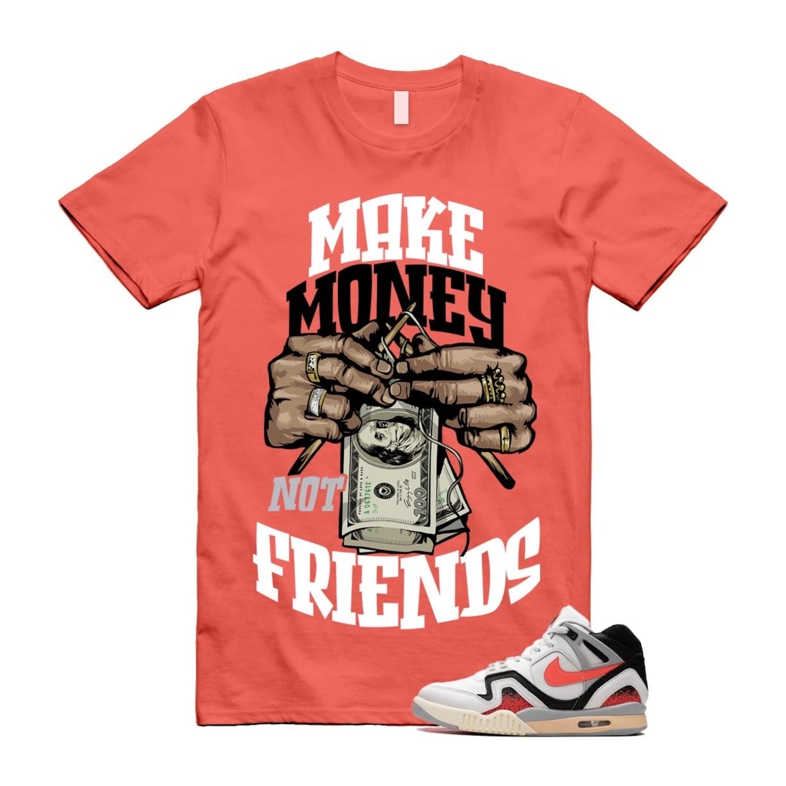 Hot Lava Air Tech Challenge II Phantom Black Pale Ivory T Shirt Match MM ,FZ9033-001 T-Shirt, Sneaker Match Tee