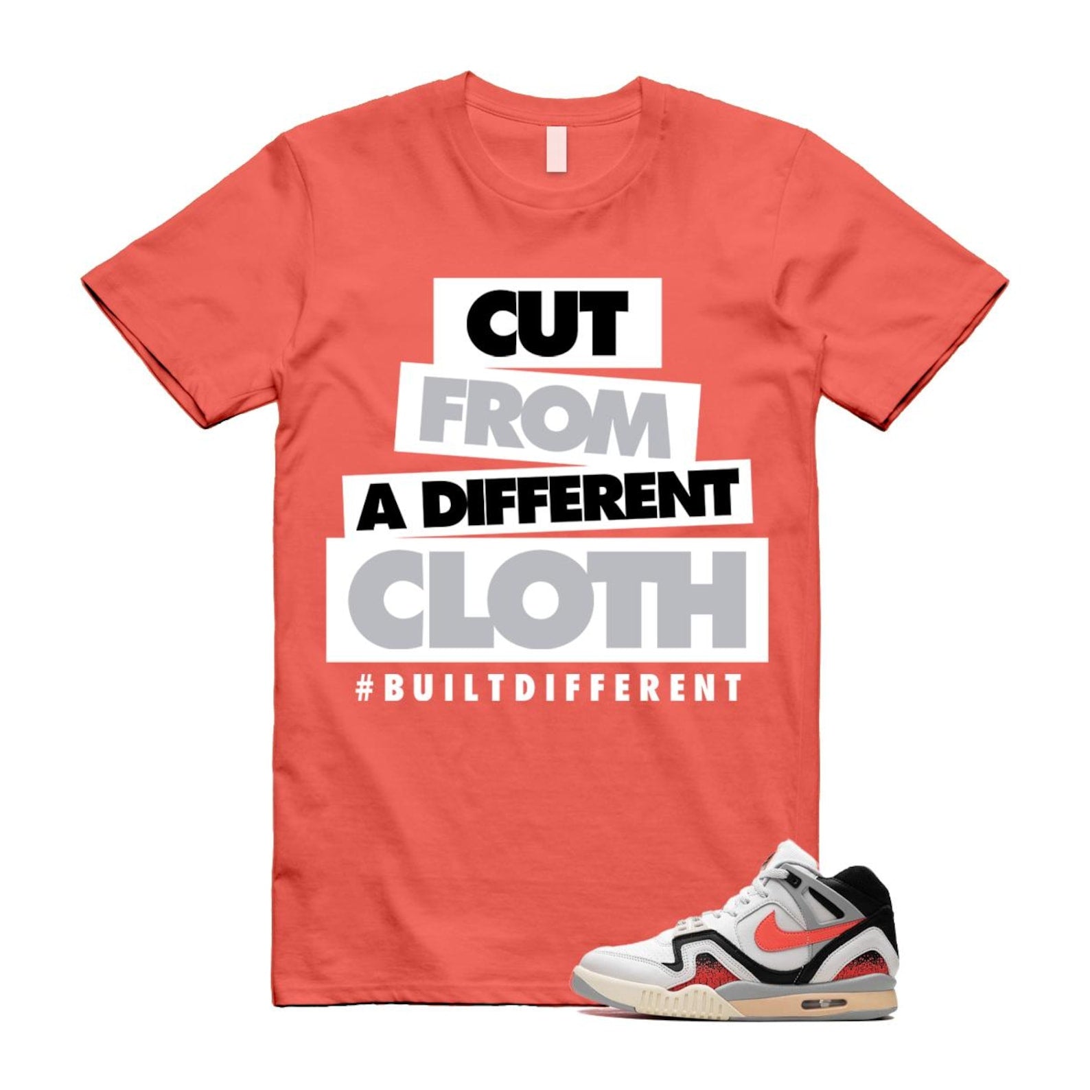 Hot Lava Air Tech Challenge II Phantom Black Pale Ivory T Shirt Match CLOTH ,FZ9033-001 T-Shirt, Sneaker Match Tee