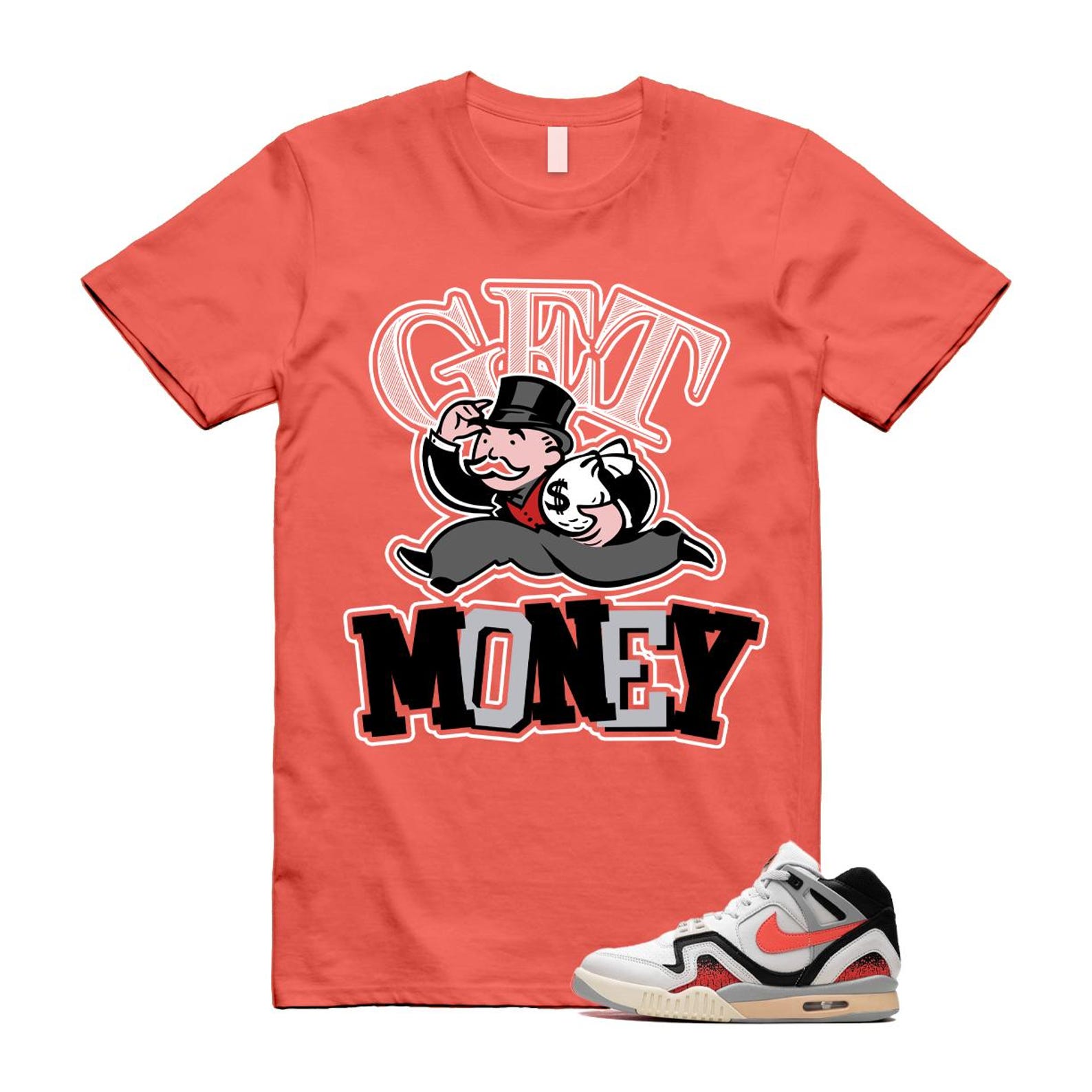 Hot Lava Air Tech Challenge II Phantom Black Pale Ivory T Shirt Match GM ,FZ9033-001 T-Shirt, Sneaker Match Tee