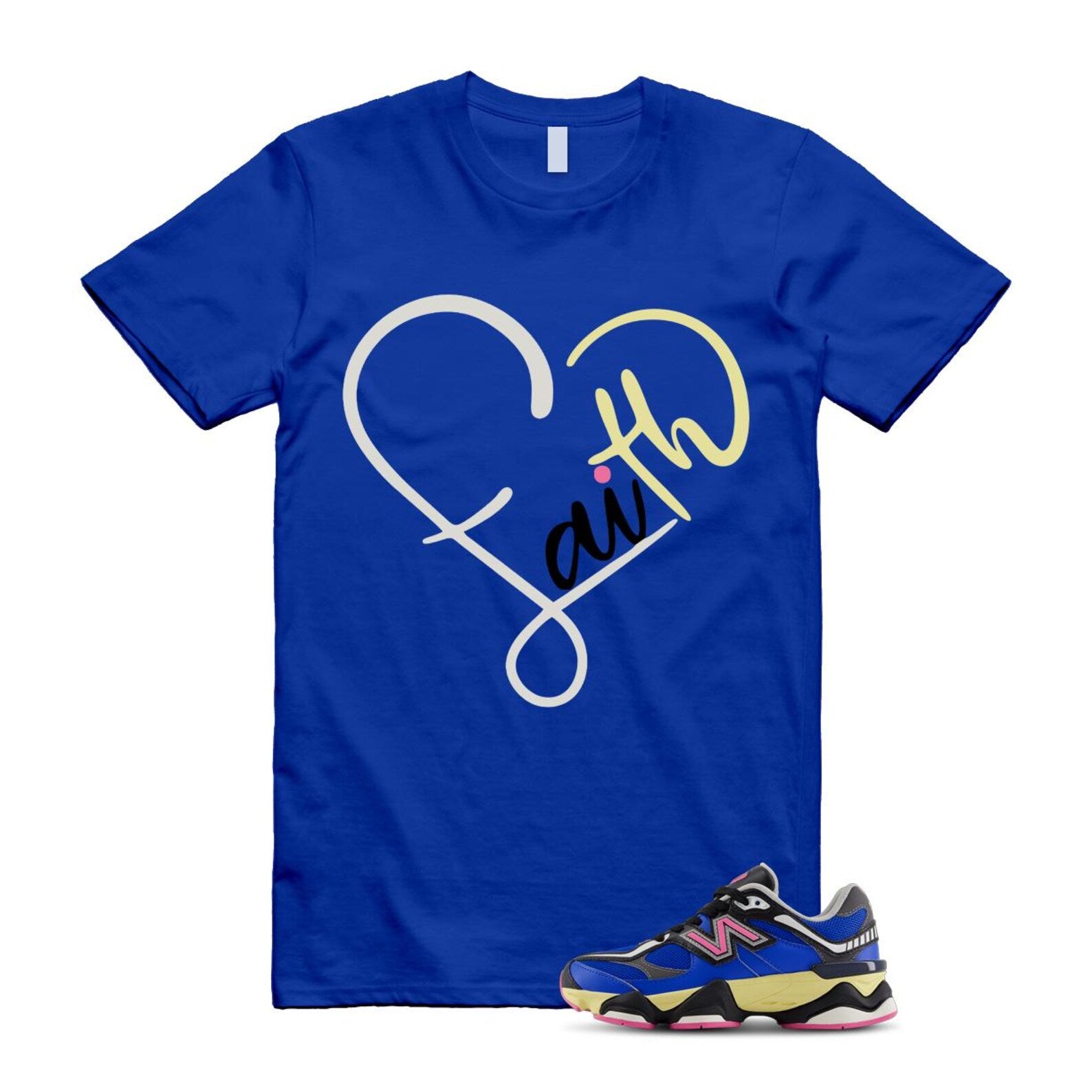 9060 Blue Oasis Real Pink Black T Shirt Match FAITH ,GC9060BP T-Shirt, Sneaker Match Tee
