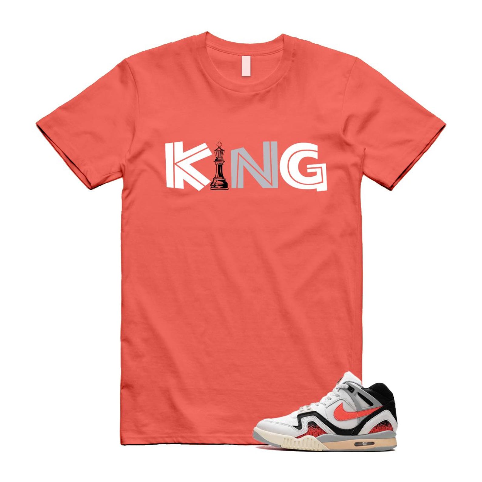 Hot Lava Air Tech Challenge II Phantom Black Pale Ivory T Shirt Match KING ,FZ9033-001 T-Shirt, Sneaker Match Tee