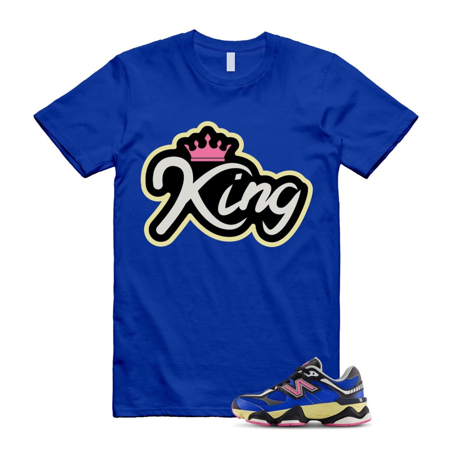 9060 Blue Oasis Real Pink Black T Shirt Match K2 ,GC9060BP T-Shirt, Sneaker Match Tee