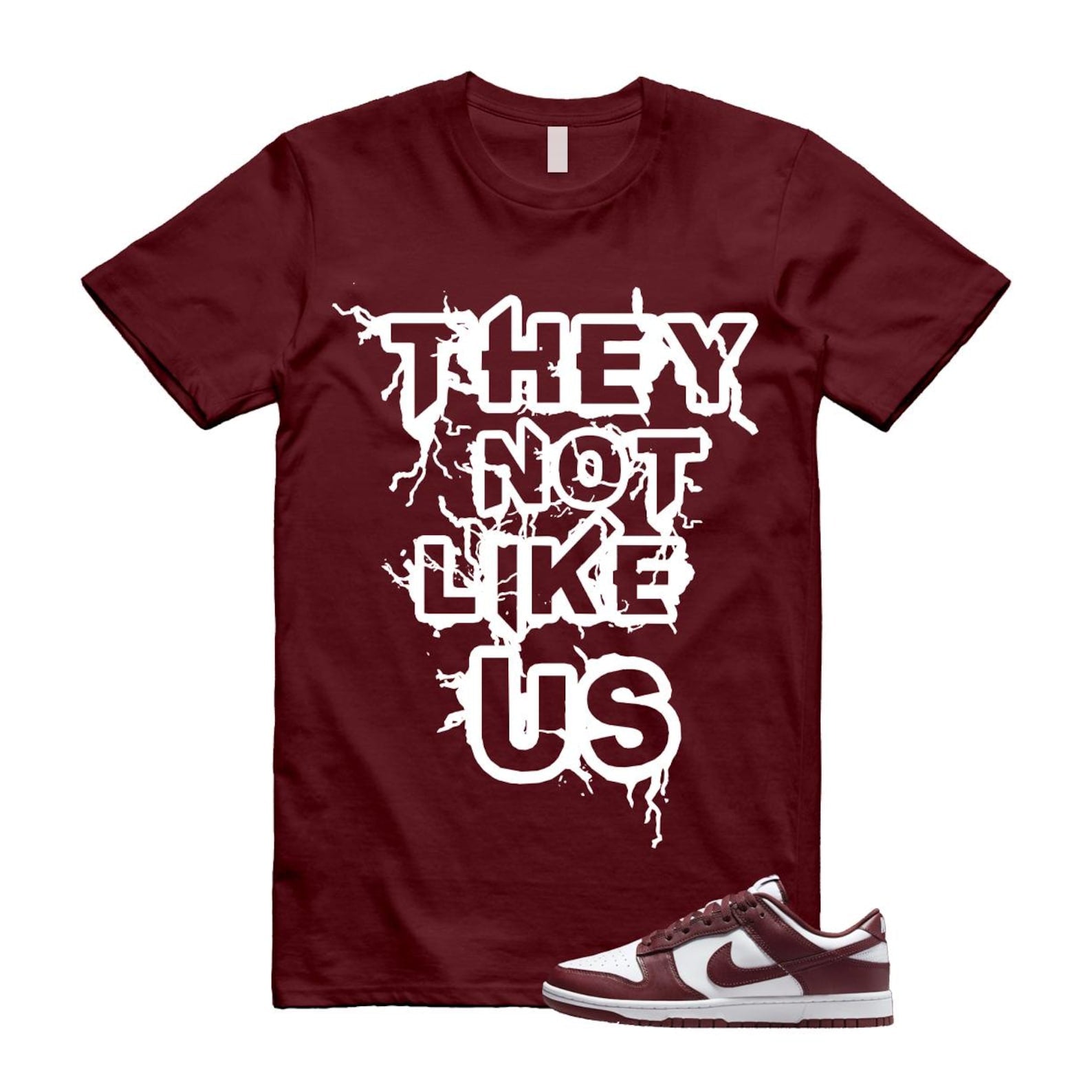 Dunk Team Red White Low Maroon Burgundy T Shirt Match US ,DD1391-601 T-Shirt, Sneaker Match Tee