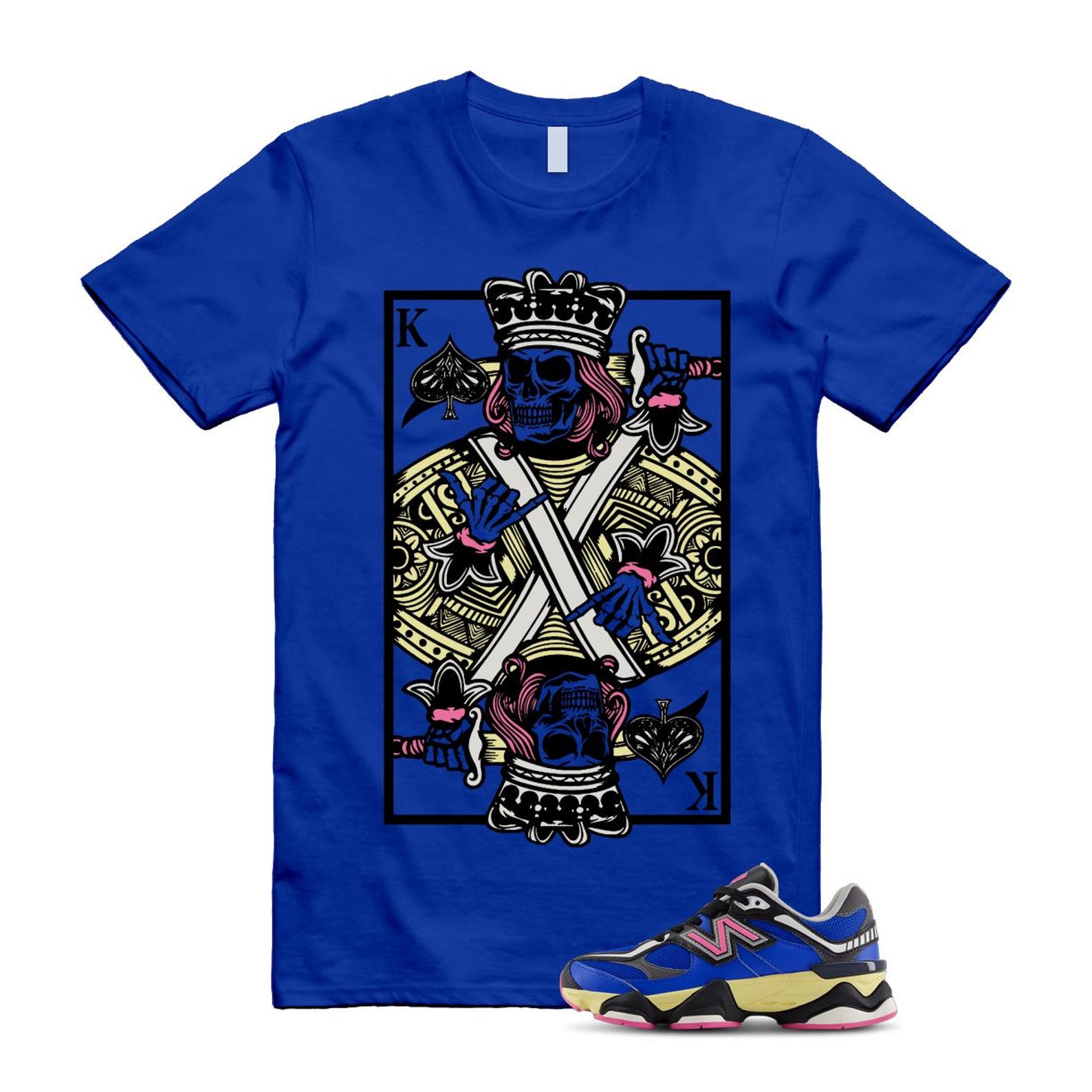 9060 Blue Oasis Real Pink Black T Shirt Match KC ,GC9060BP T-Shirt, Sneaker Match Tee