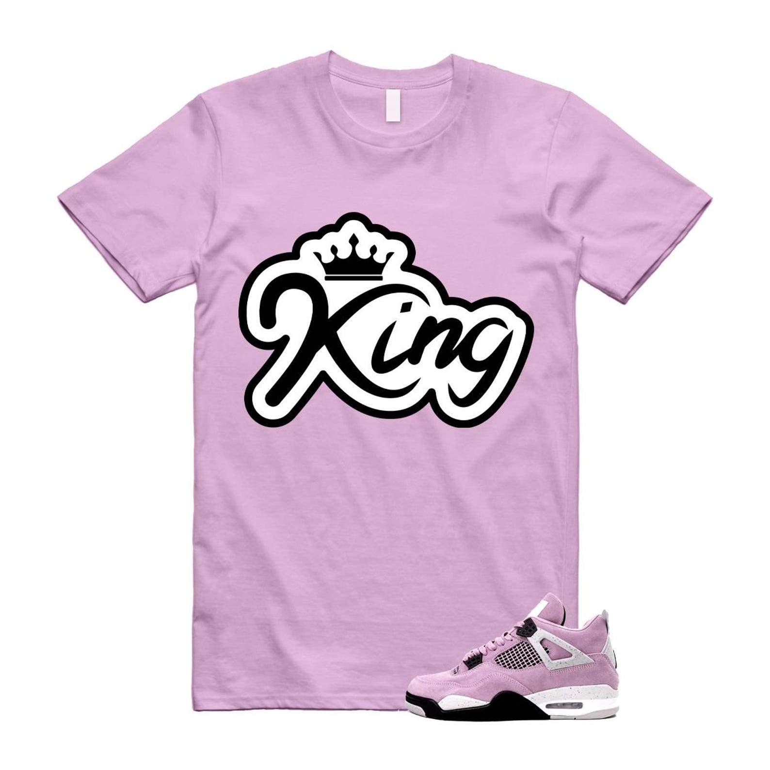 4 Orchid Neutral Grey Black White T Shirt Match K2 ,AQ9129-501 T-Shirt, Sneaker Match Tee