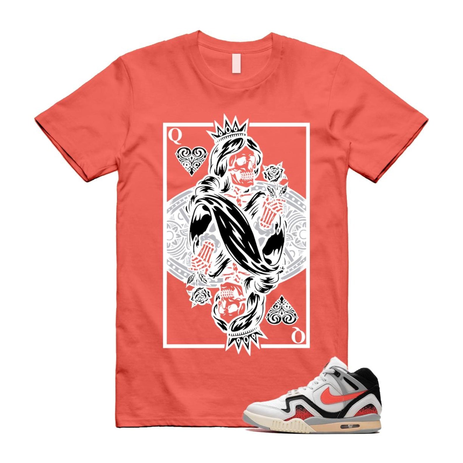 Hot Lava Air Tech Challenge II Phantom Black Pale Ivory T Shirt Match QC ,FZ9033-001 T-Shirt, Sneaker Match Tee