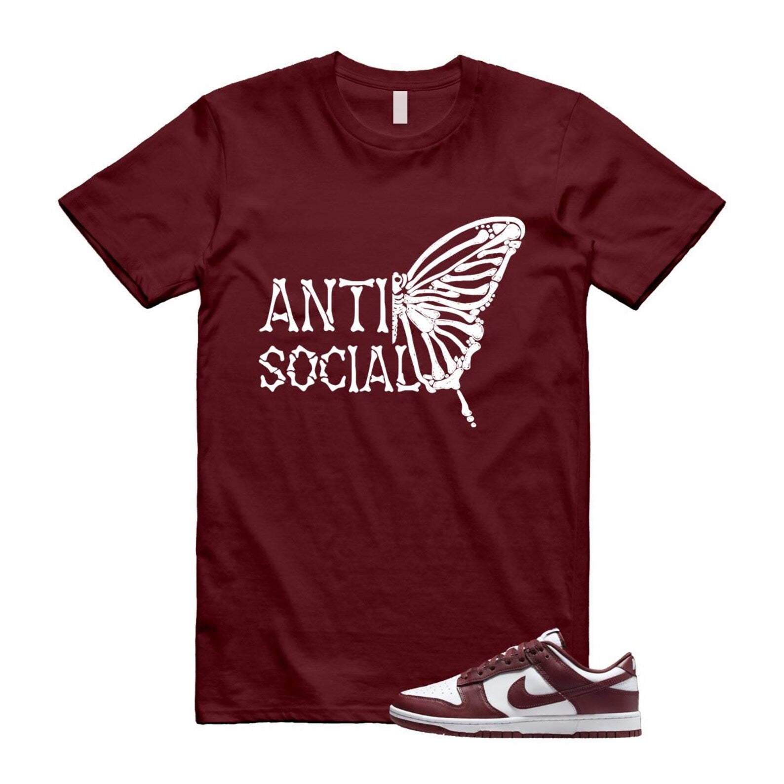 Dunk Team Red White Low Maroon Burgundy T Shirt Match ASB ,DD1391-601 T-Shirt, Sneaker Match Tee