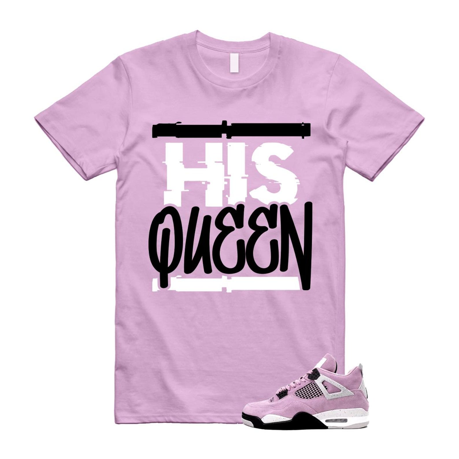 4 Orchid Neutral Grey Black White T Shirt Match HQ ,AQ9129-501 T-Shirt, Sneaker Match Tee