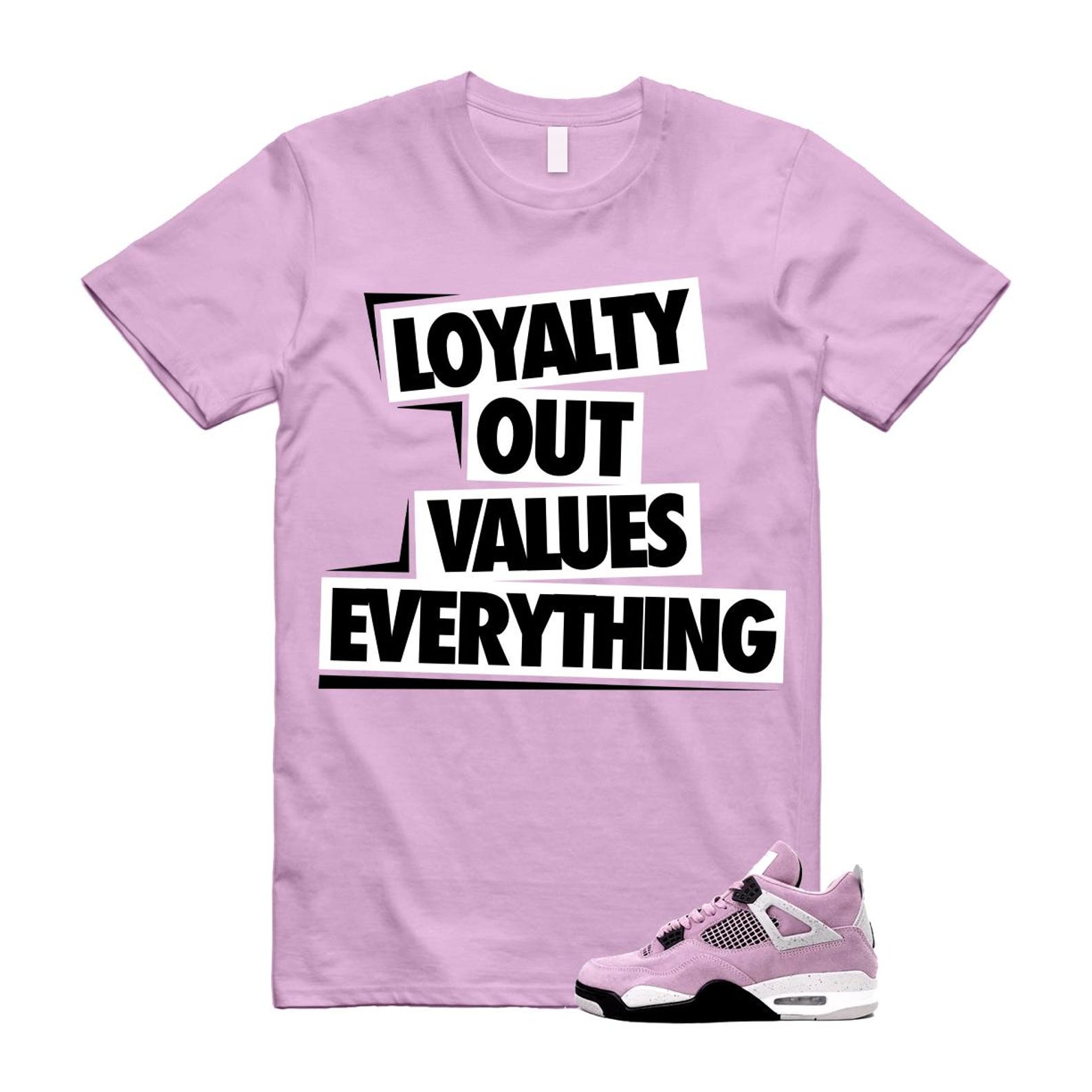 4 Orchid Neutral Grey Black White T Shirt Match LOVE ,AQ9129-501 T-Shirt, Sneaker Match Tee