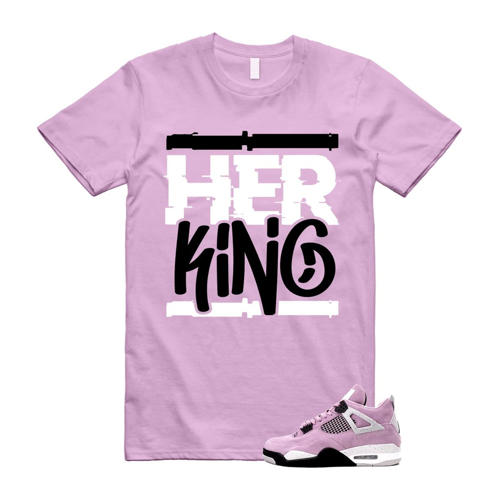 4 Orchid Neutral Grey Black White T Shirt Match HK ,AQ9129-501 T-Shirt, Sneaker Match Tee