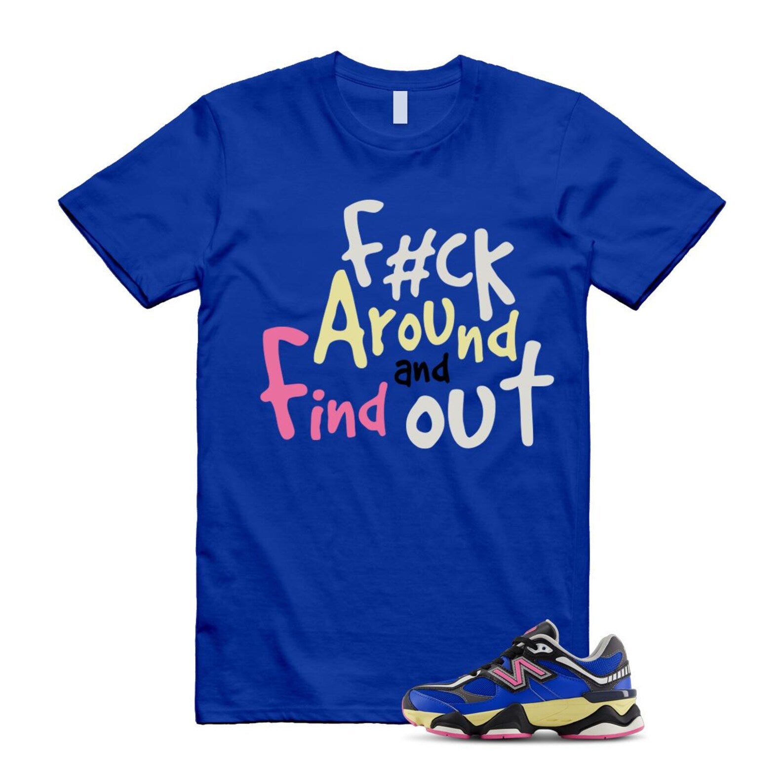 9060 Blue Oasis Real Pink Black T Shirt Match FCK2 ,GC9060BP T-Shirt, Sneaker Match Tee